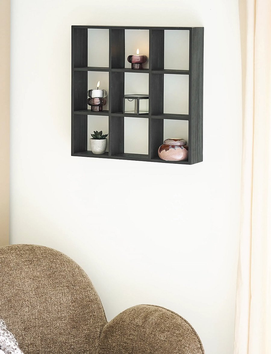 House Nordic - Mille - Wall shelf, pine wood - hoiustamine ja riiulid - black - 0