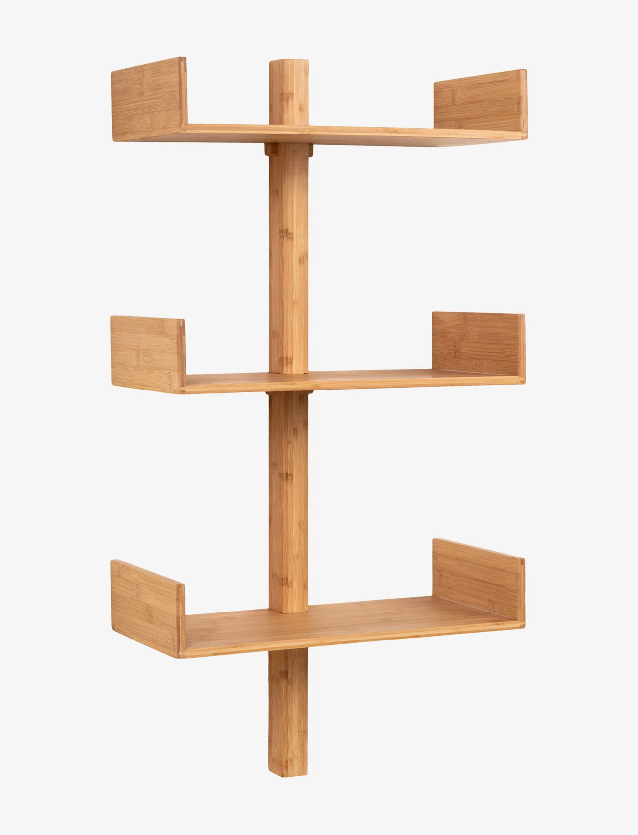House Nordic - Mivi - Wall shelf, bamboo, natural 50x102 cm - geymsla og hillur - natural - 3