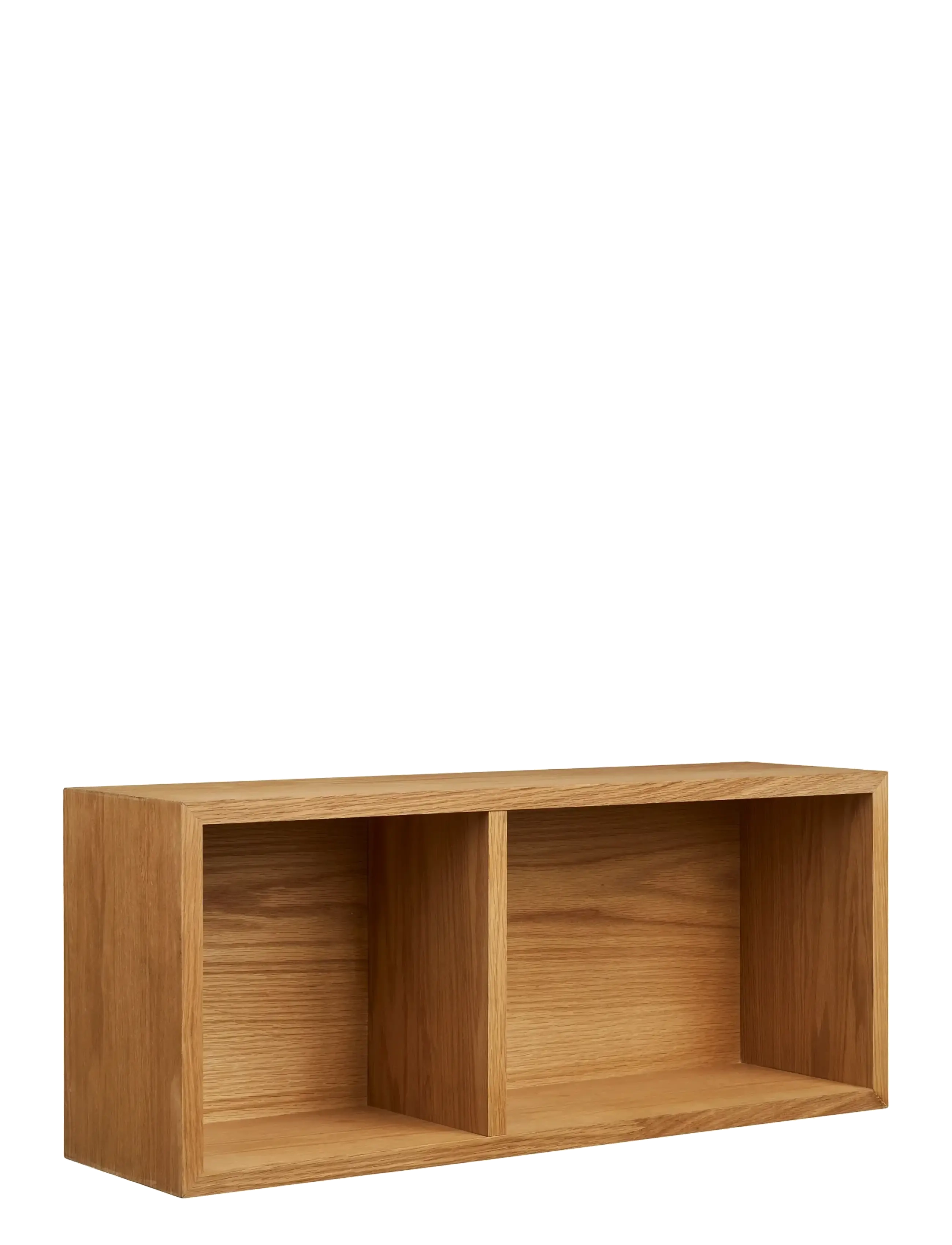 Helle - Wall shelf, oak veneer, natural, 71x20x30 cm - NATURAL