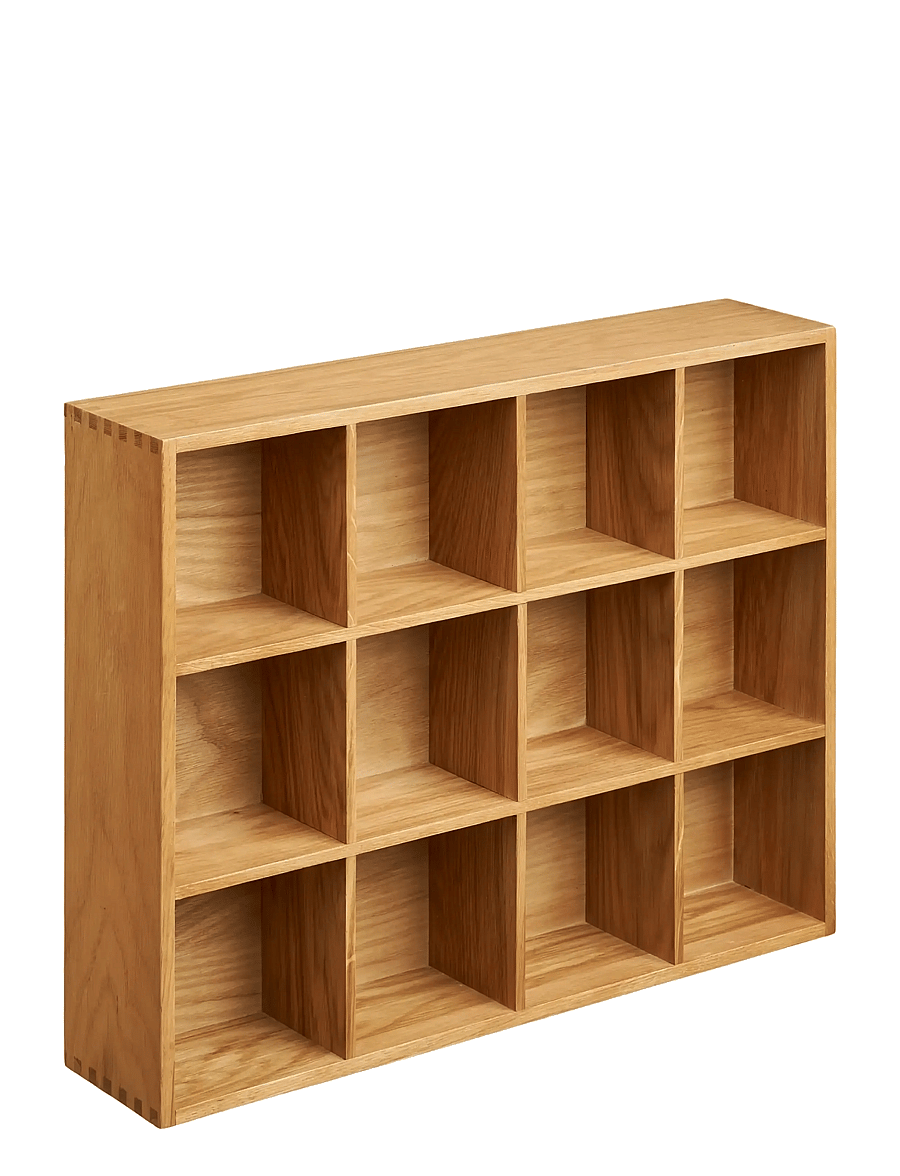 House Nordic - Silja - Wall shelf, oak wood/oak veneer, natural, 39x11x51 cm - uzglabāšana un plaukti - natural - 1