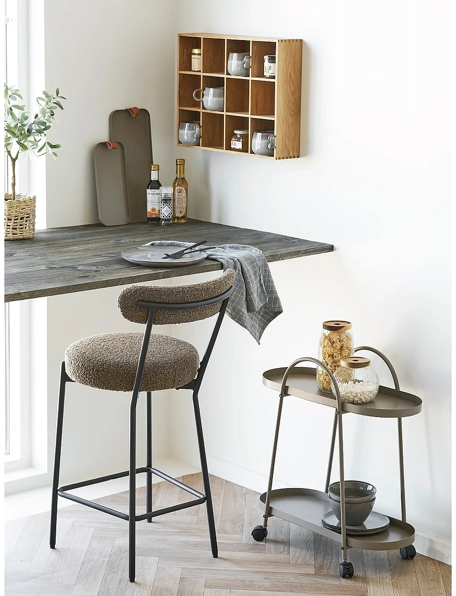 House Nordic - Silja - Wall shelf, oak wood/oak veneer, natural, 39x11x51 cm - uzglabāšana un plaukti - natural - 3