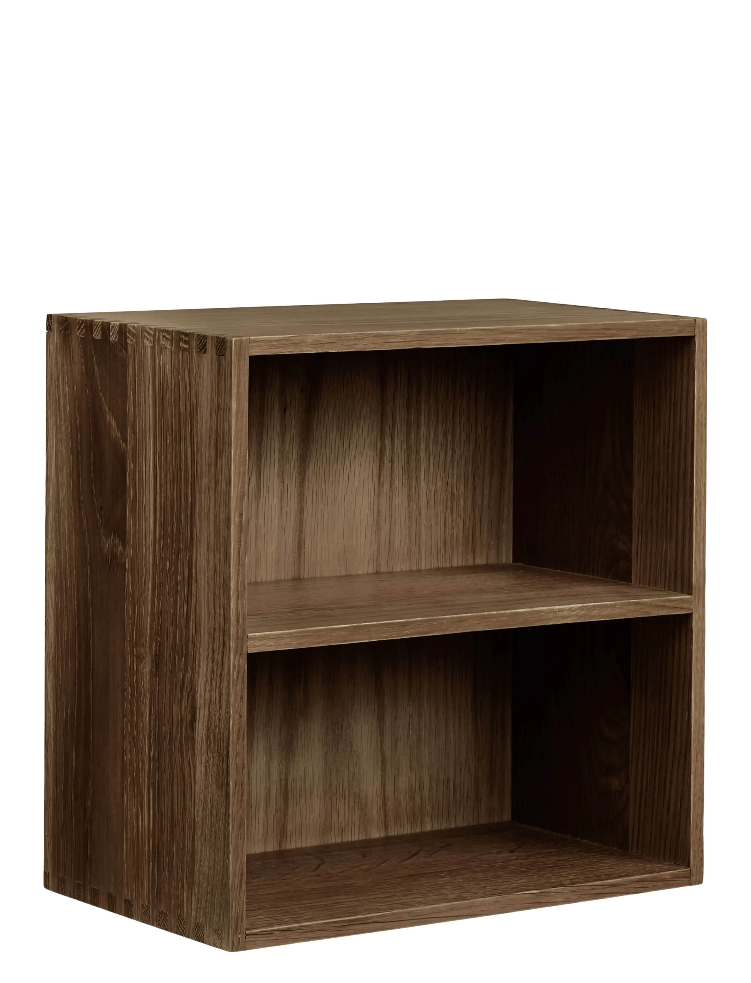 House Nordic Nanna - Wall shelf with vertical rooms, oak - Jõulukingid - DARK BROWN / brown