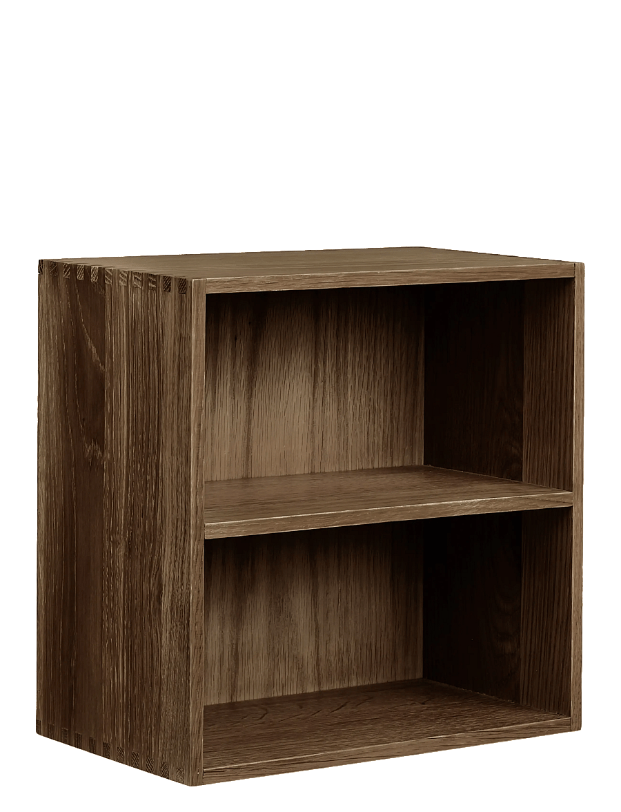 House Nordic - Nanna - Wall shelf with vertical rooms, oak - hoiustamine ja riiulid - dark brown - 1