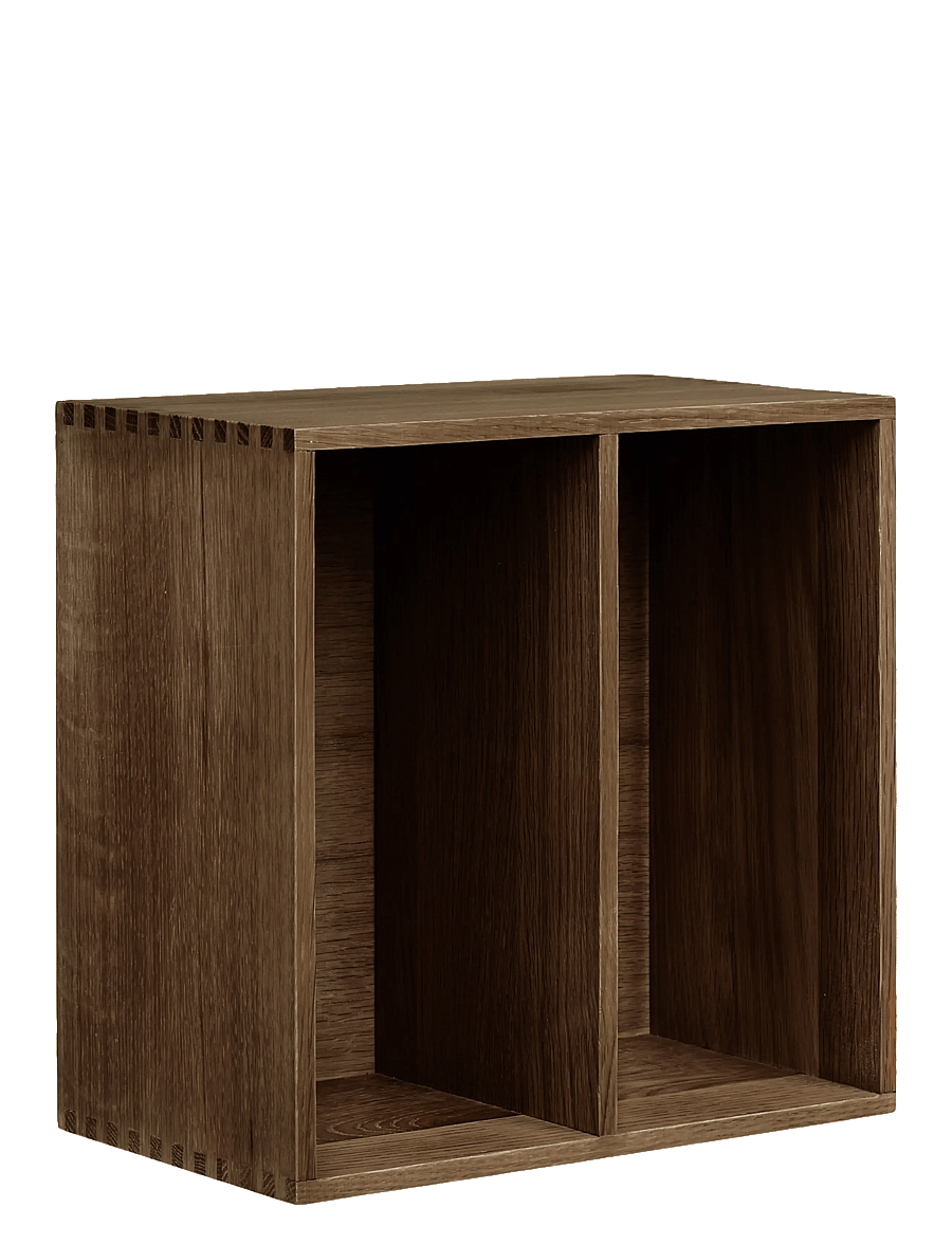 House Nordic - Nanna - Wall shelf with vertical rooms, oak - hoiustamine ja riiulid - dark brown - 3