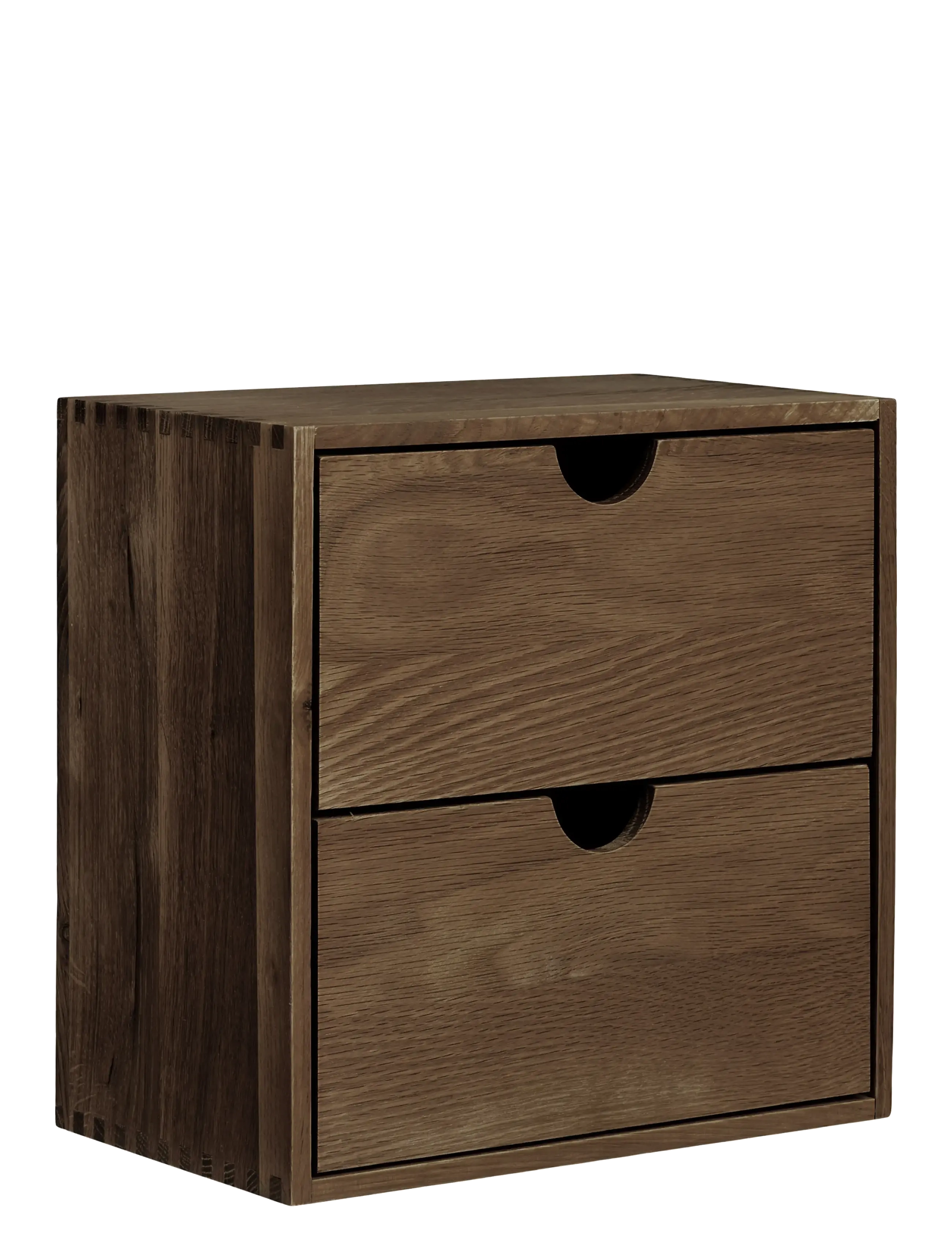 House Nordic Nanna - Wall shelf with drawers, oak - Jõulukingid - DARK BROWN / brown