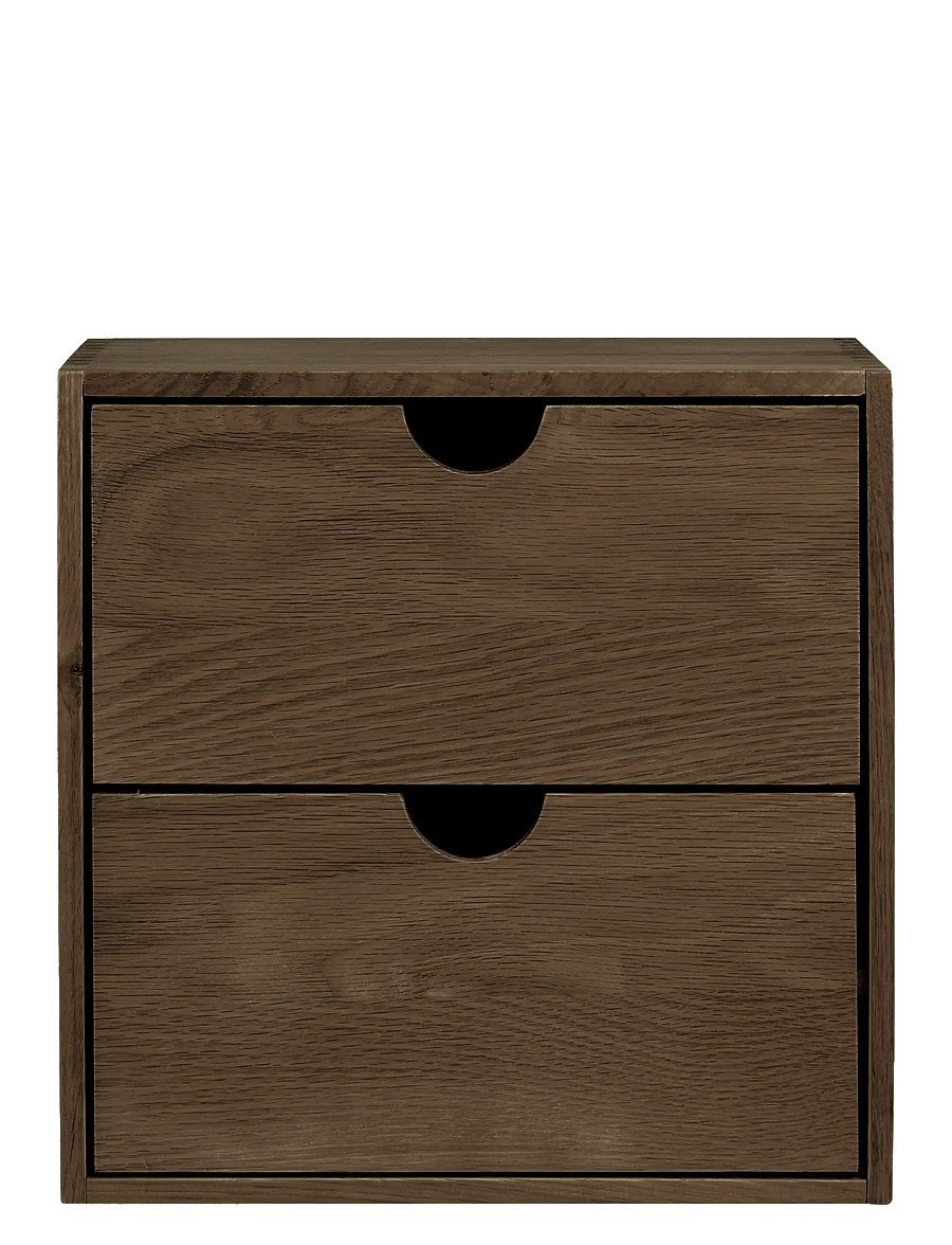 House Nordic - Nanna - Wall shelf with drawers, oak - hoiustamine ja riiulid - dark brown - 2