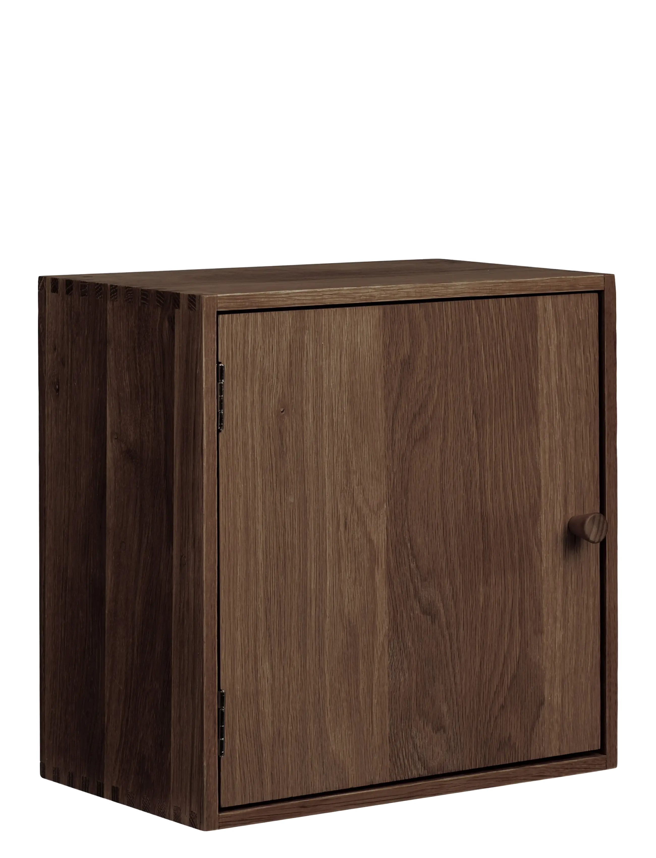 House Nordic Nanna - Wall shelf with door, oak - Jõulukingid - DARK BROWN / brown