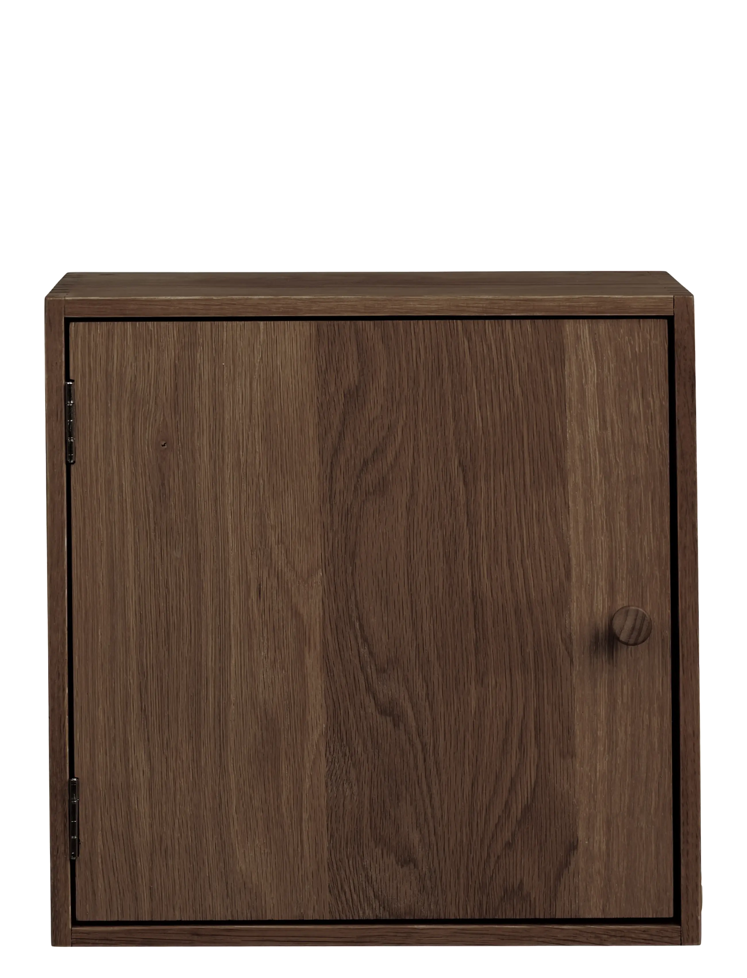 House Nordic - Nanna - Wall shelf with door, oak - minikarbid - dark brown - 2