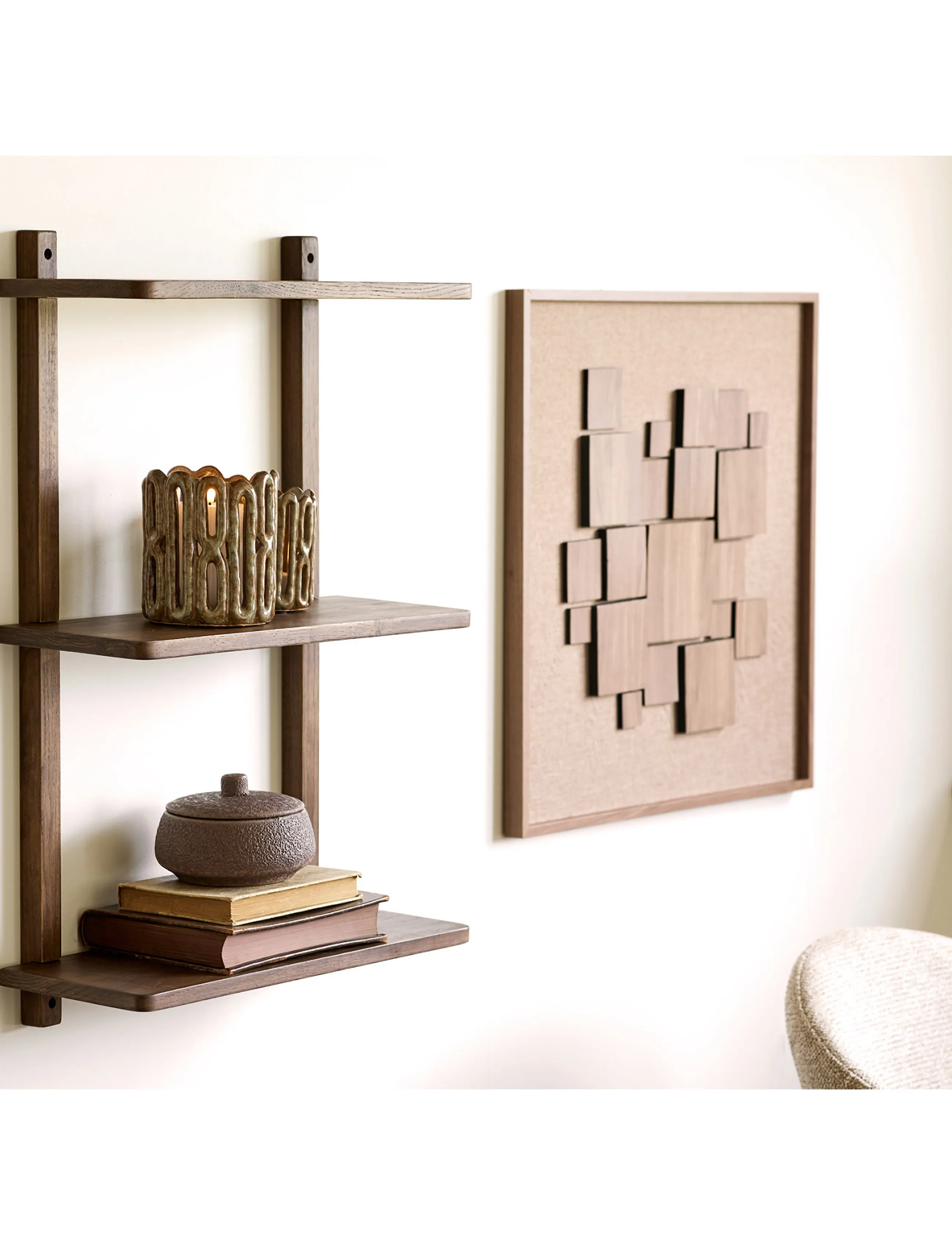 House Nordic - Nanna - Wall shelf, oak - hylder - dark brown - 5