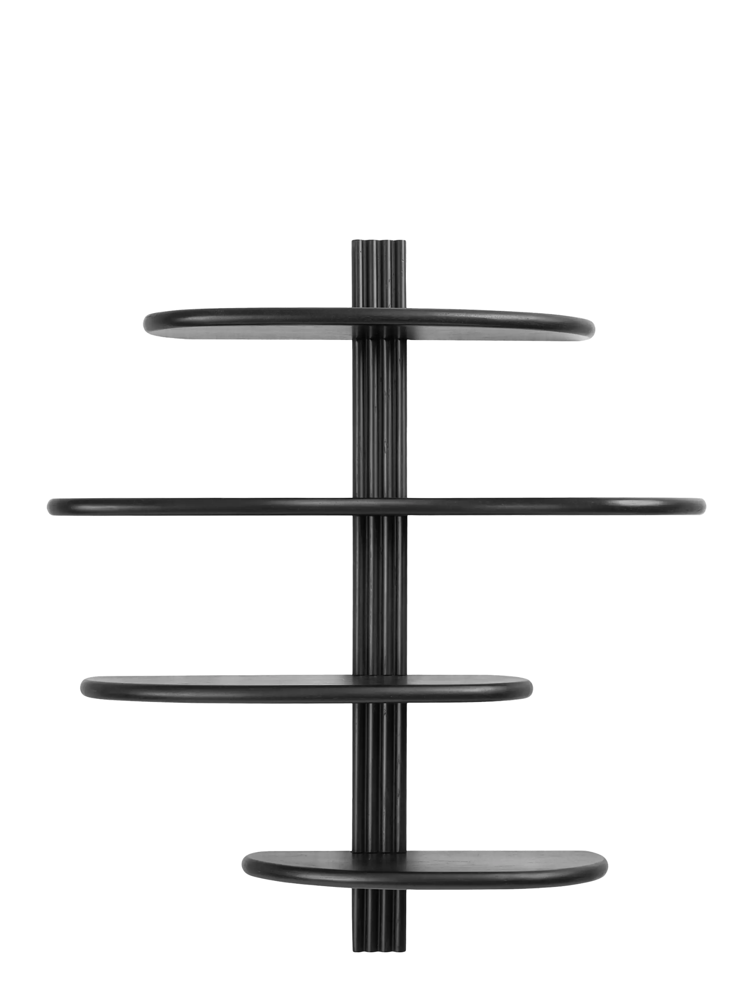 House Nordic Anja Wall Shelf, Oak, Black, 65X17,5X42,5 Cm, Hylde, Sort, Str: 17.5X80XH88CM