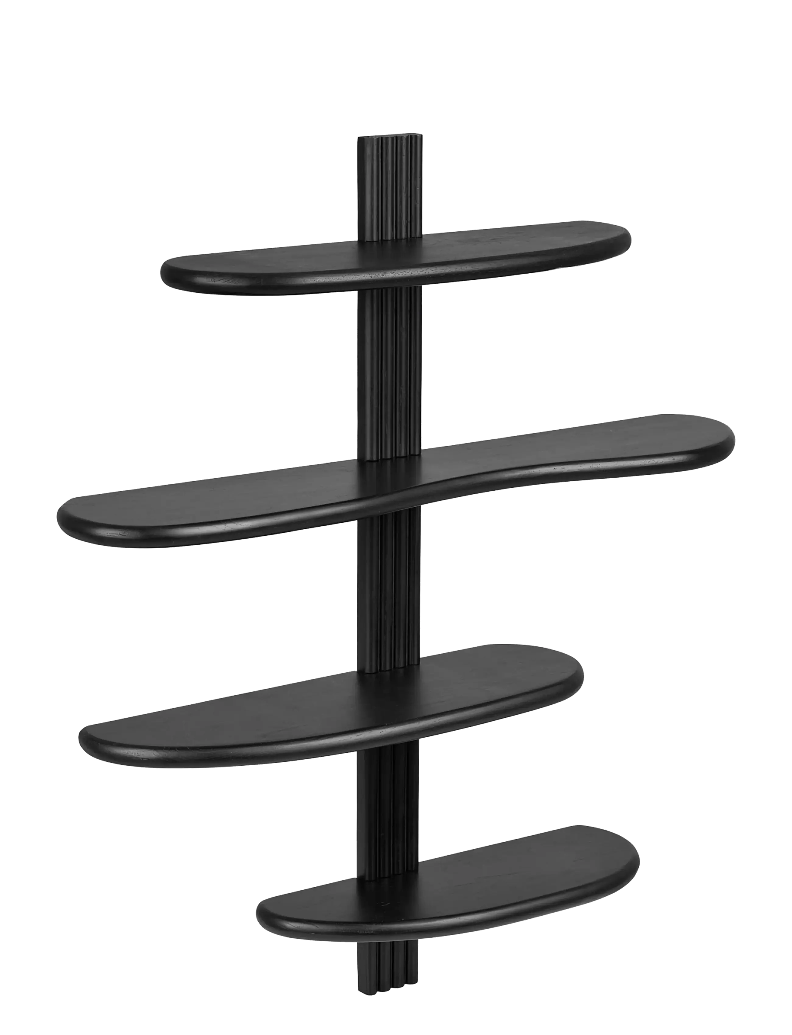 House Nordic - Anja - Wall shelf, oak, black, 65x17,5x42,5 cm - storage & shelves - black - 2