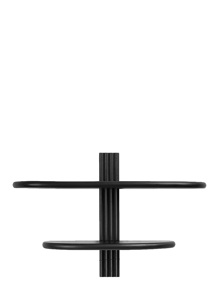 House Nordic - Anja - Wall shelf, oak, black, 65x17,5x42,5 cm - organiser - black - 1