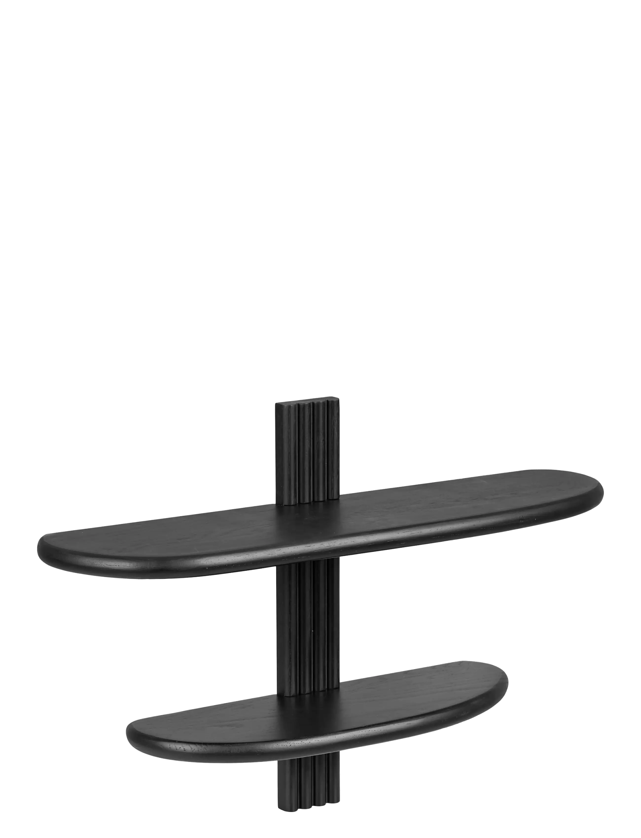 House Nordic - Anja - Wall shelf, oak, black, 65x17,5x42,5 cm - black - 2