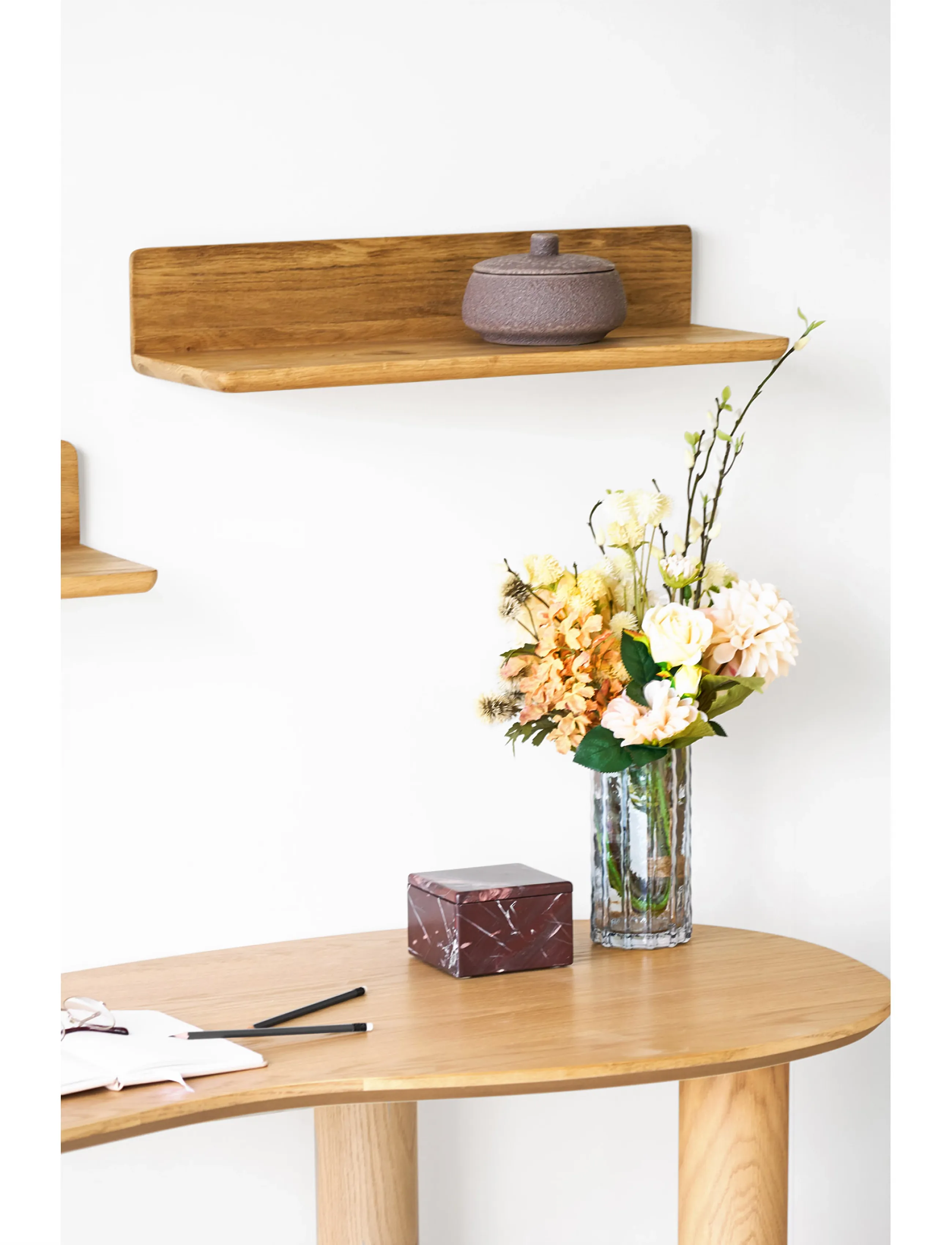 House Nordic - Sonja - Wall shelf, oak - oak - 0