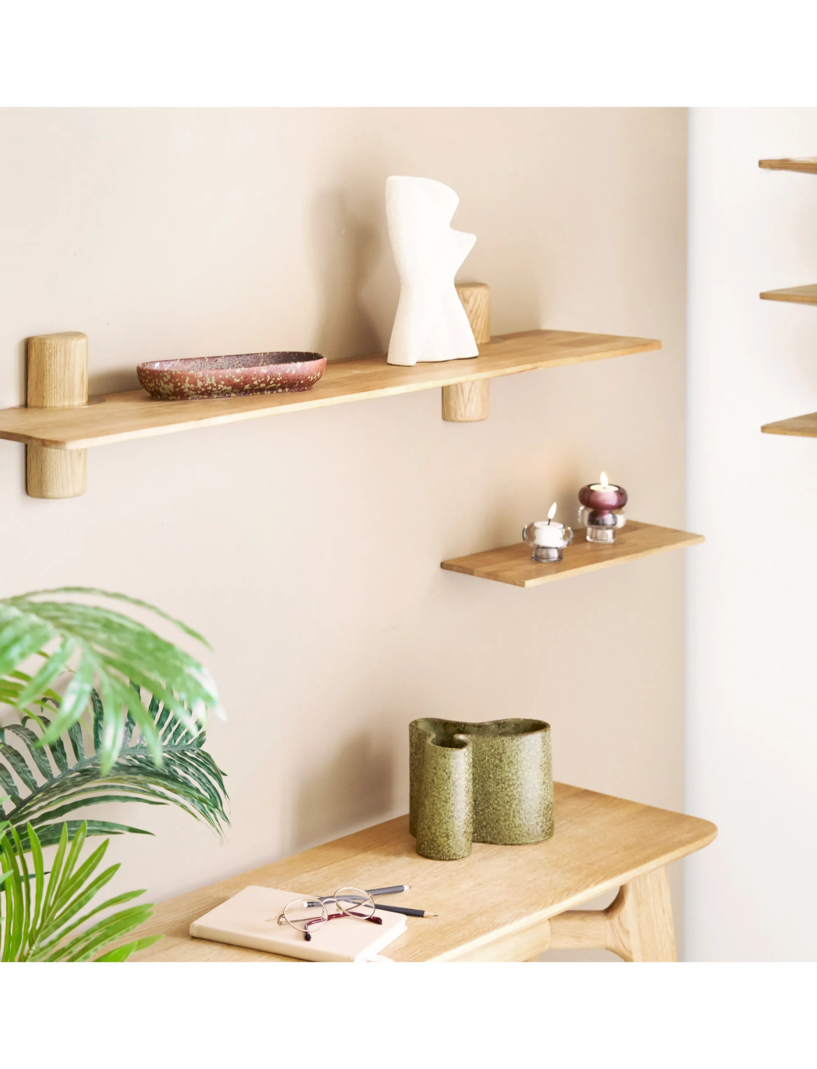 House Nordic - Karla - Wall shelf, oak - hylder - oak - 4
