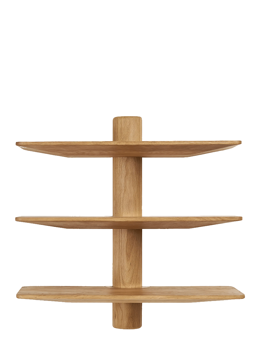 House Nordic - Karla - Wall shelf, 3 shelves, oak - regale und verwahrung - oak - 1
