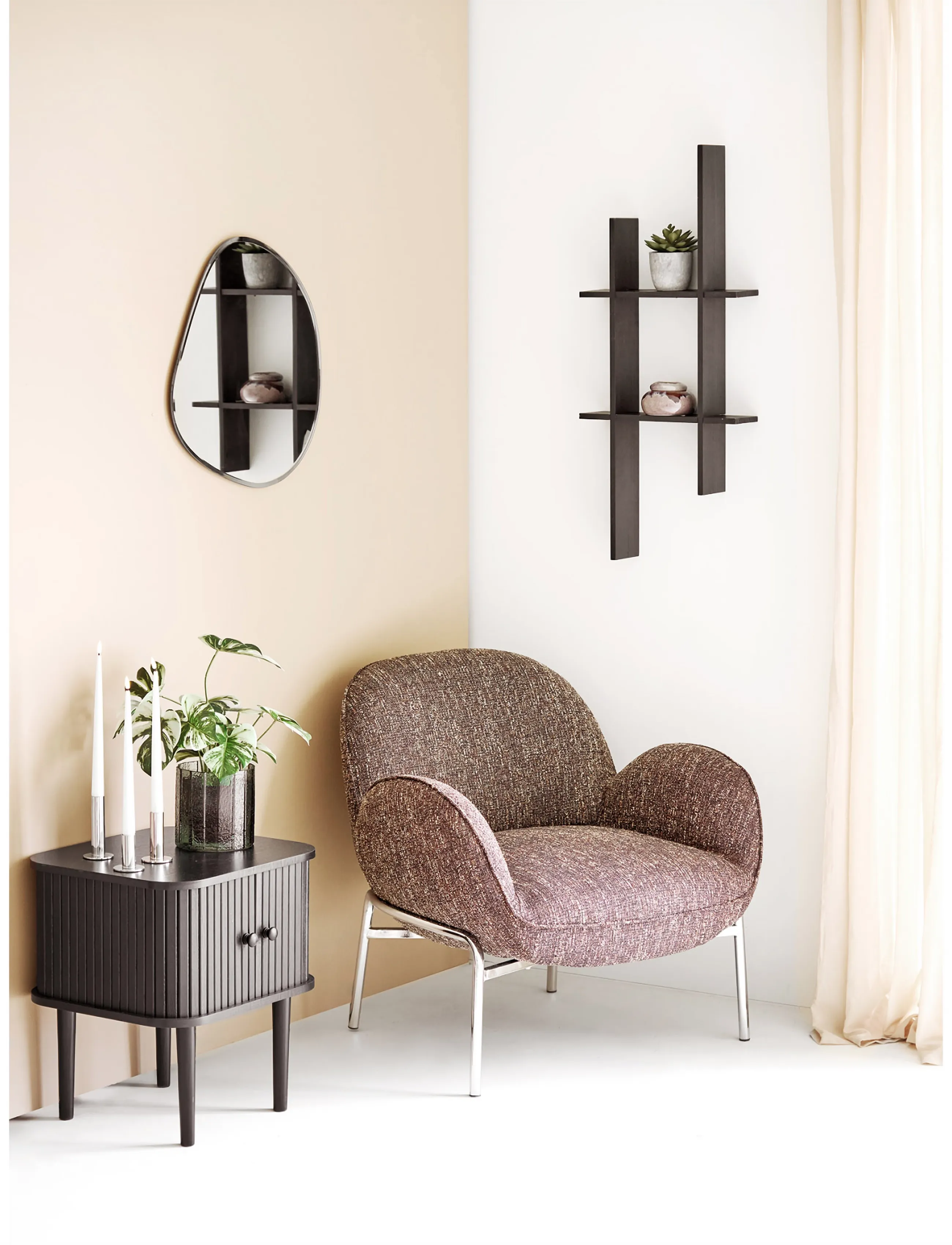 House Nordic - Molly - Wall shelf, pine, - regale und verwahrung - black - 4