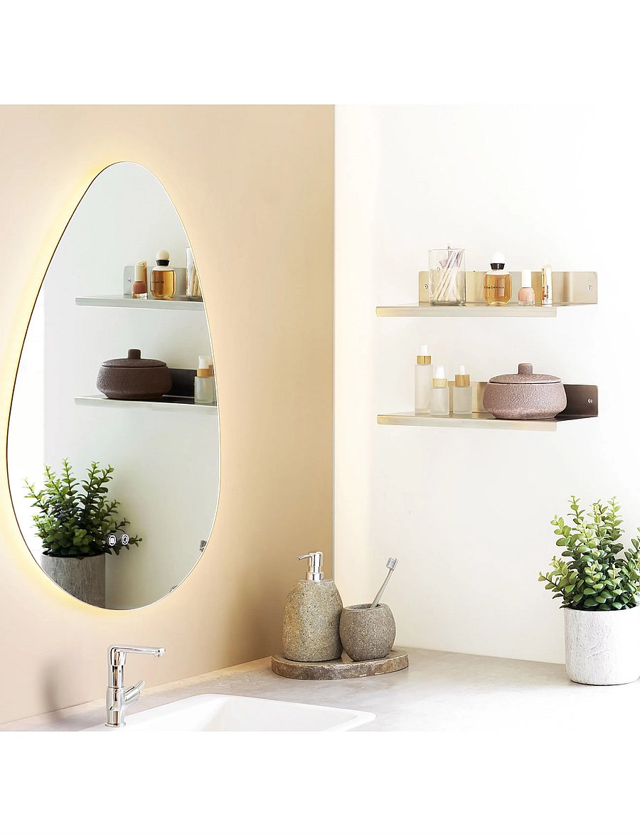 House Nordic - Naja - Wall shelf, stainless steel, - organizatori - silver - 0