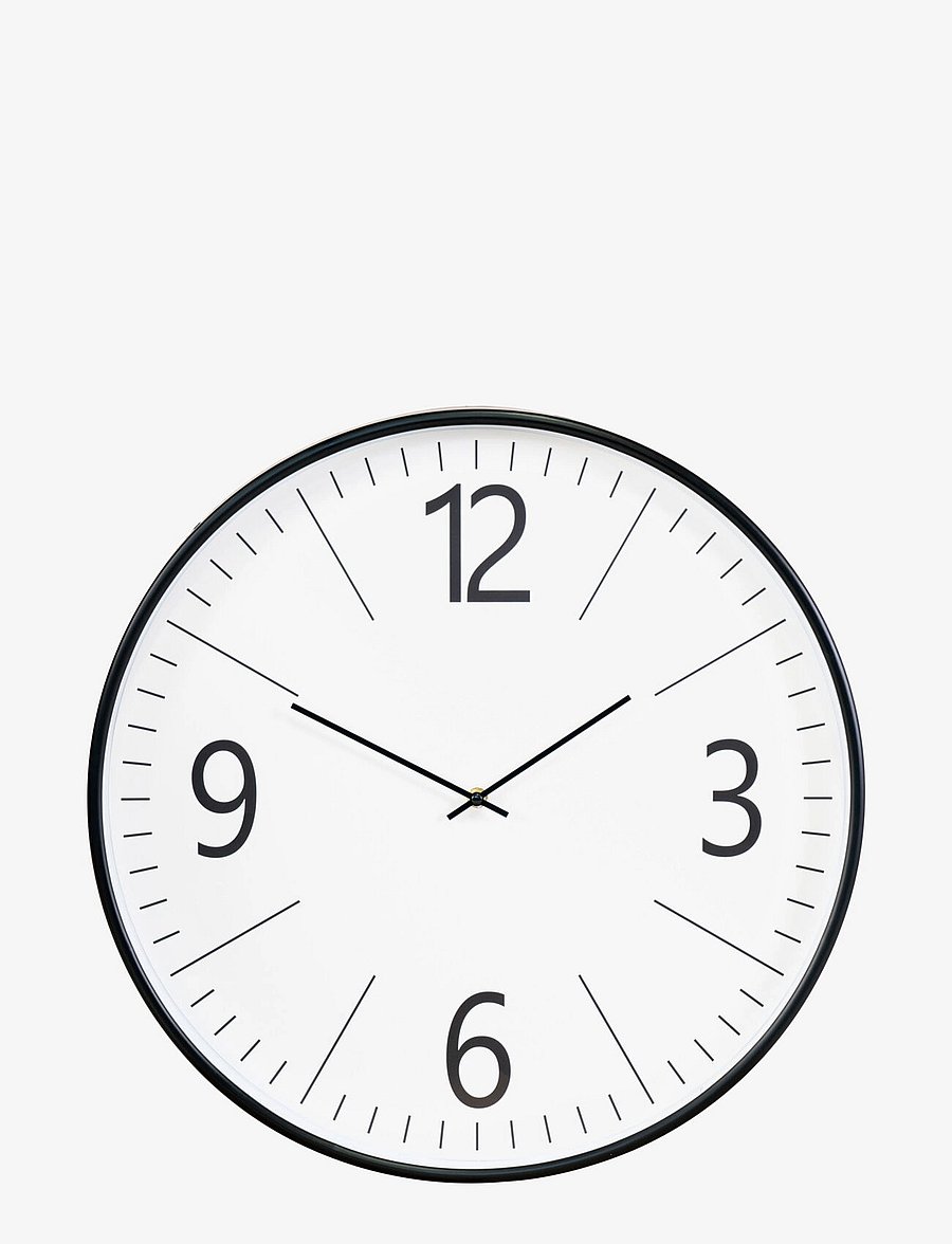 House Nordic - Sari - Wall clock, black and white, , silent movement, ø51 cm - wanduhren - black / white - 1