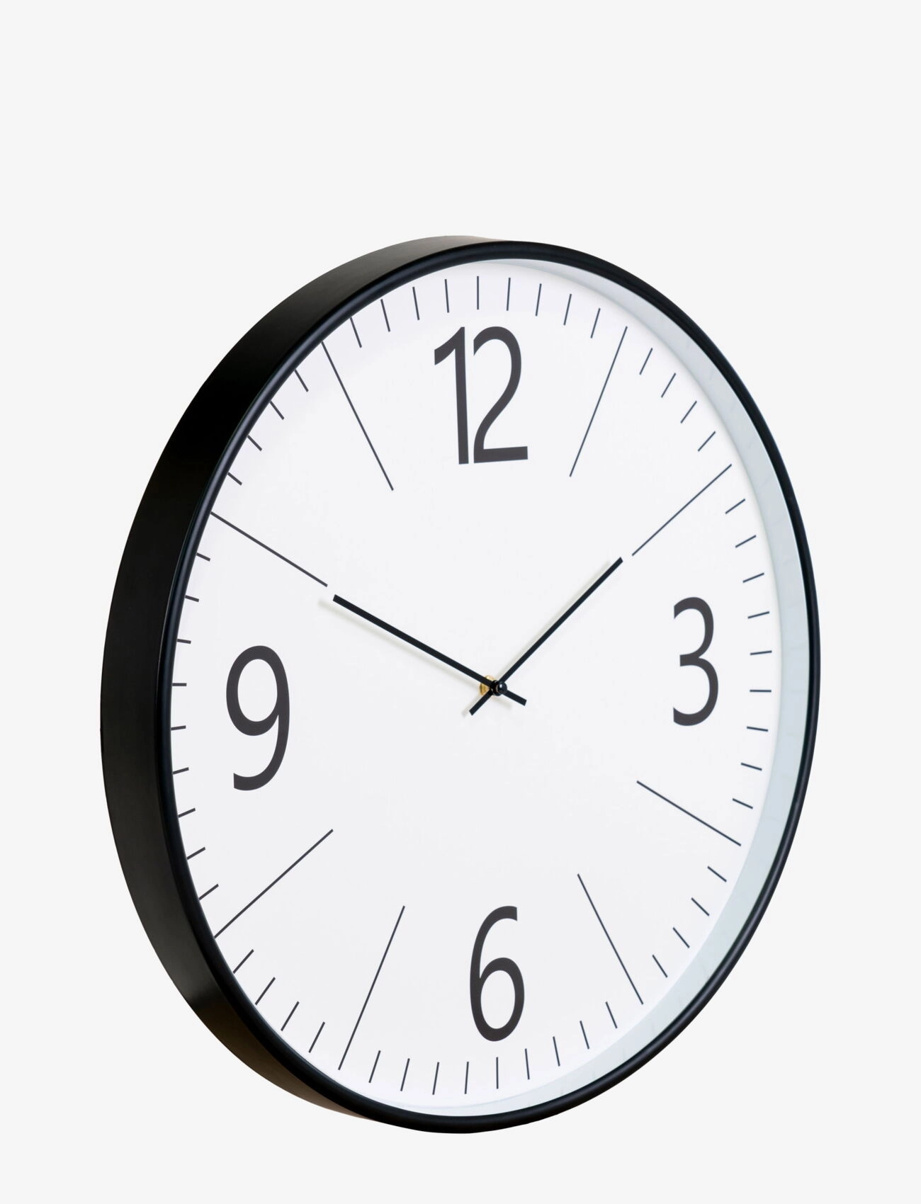 House Nordic - Sari - Wall clock, black and white, , silent movement, ø51 cm - vægure - black / white - 2