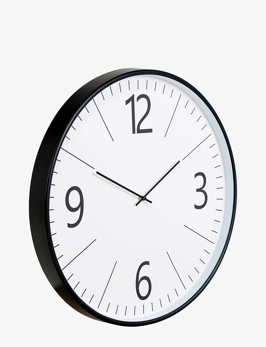 House Nordic - Sari - Wall clock, black and white, , silent movement, ø51 cm - wanduhren - black / white - 2