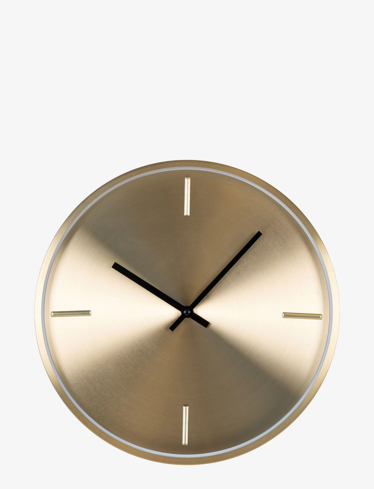 House Nordic Inari Wall Clock, Aluminium, Gold, Silent Movement, Ø30, Vægur, Guld, Str: 30X30X4CM