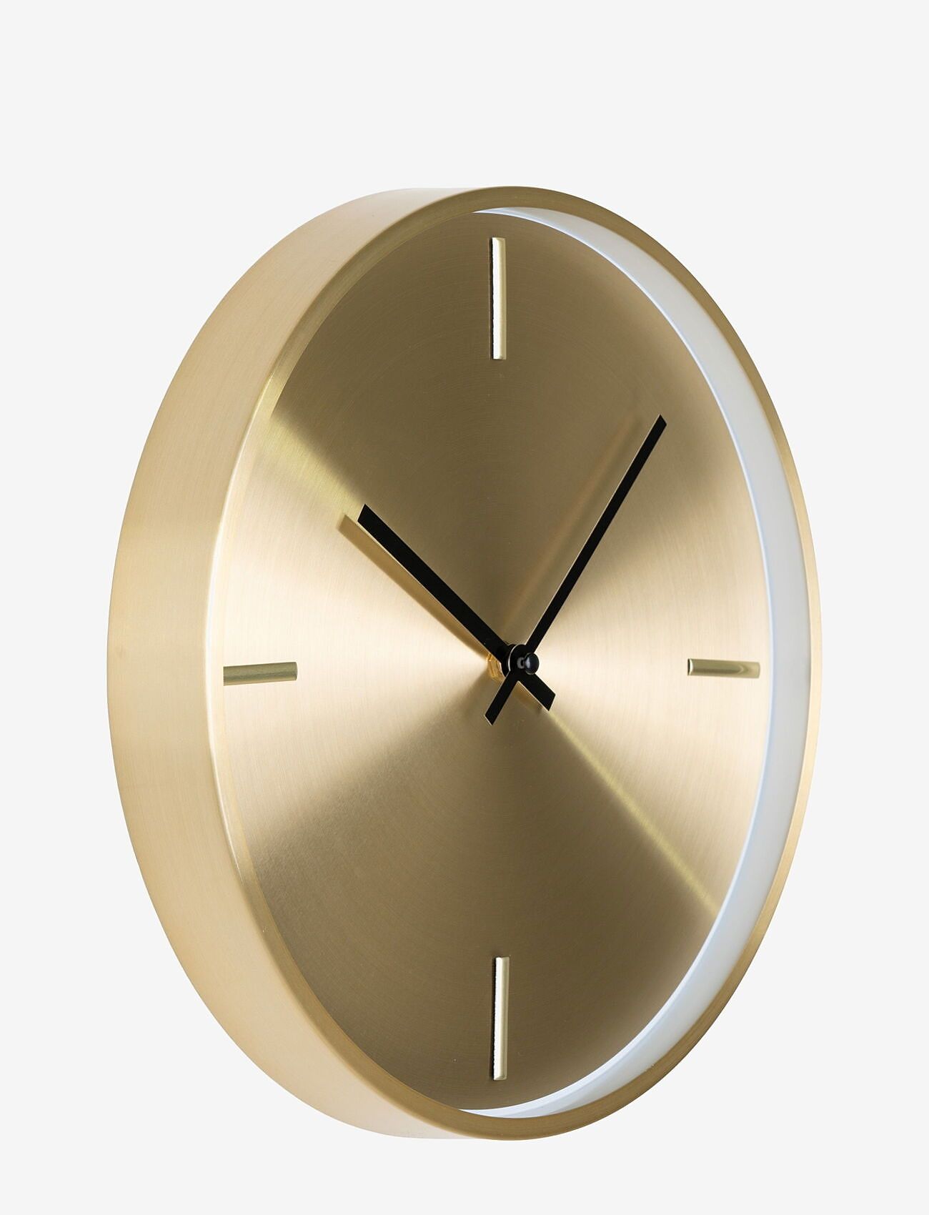 House Nordic - Inari - Wall clock, aluminium, gold, silent movement, ø30 - 1015 - 1