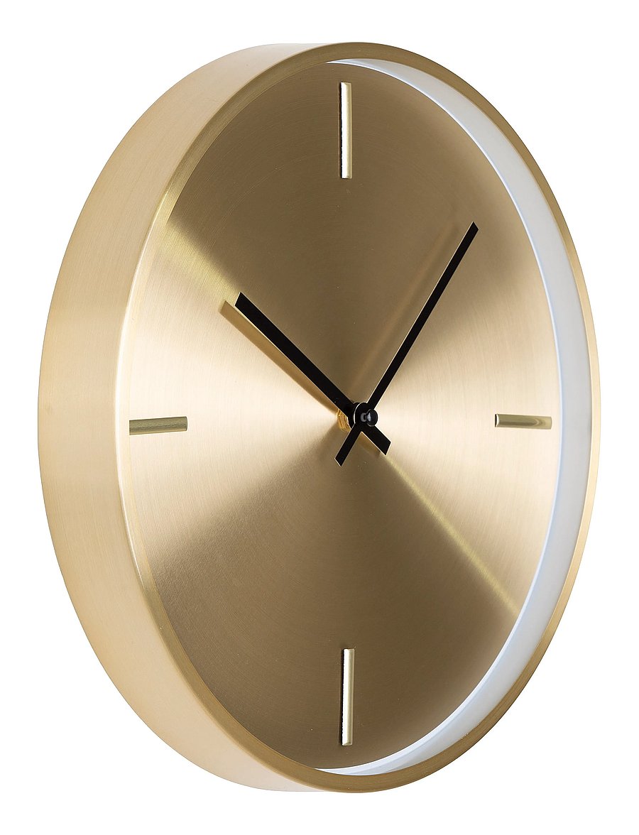 House Nordic - Inari - Wall clock, aluminium, gold, silent movement, ø30 - sienas pulksteņi - 1015 - 4