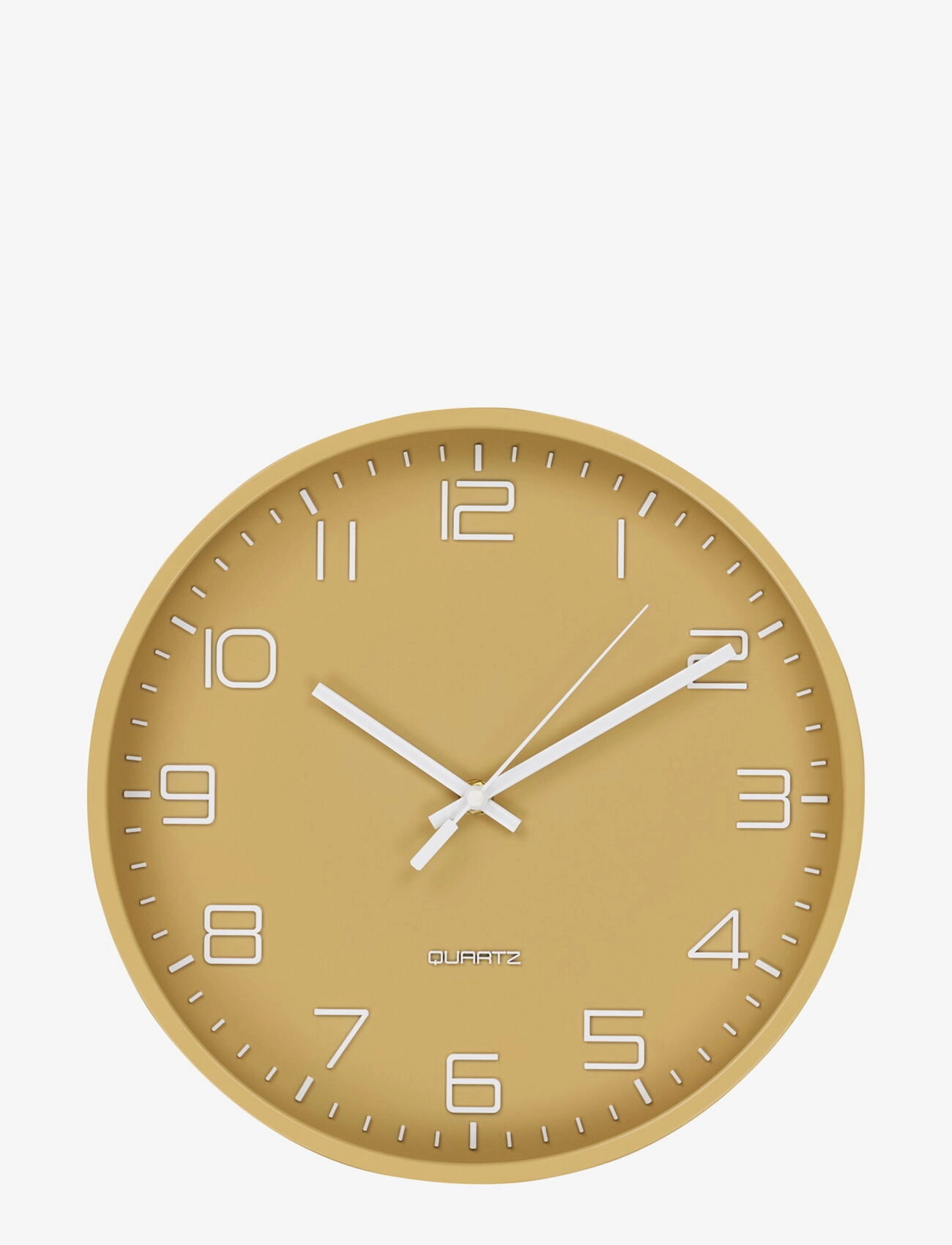 House Nordic Kaisa Wall Clock, Ocher, Silent Movement, Ø30 Cm, Vægur, Gul, Str: 30X30X4CM
