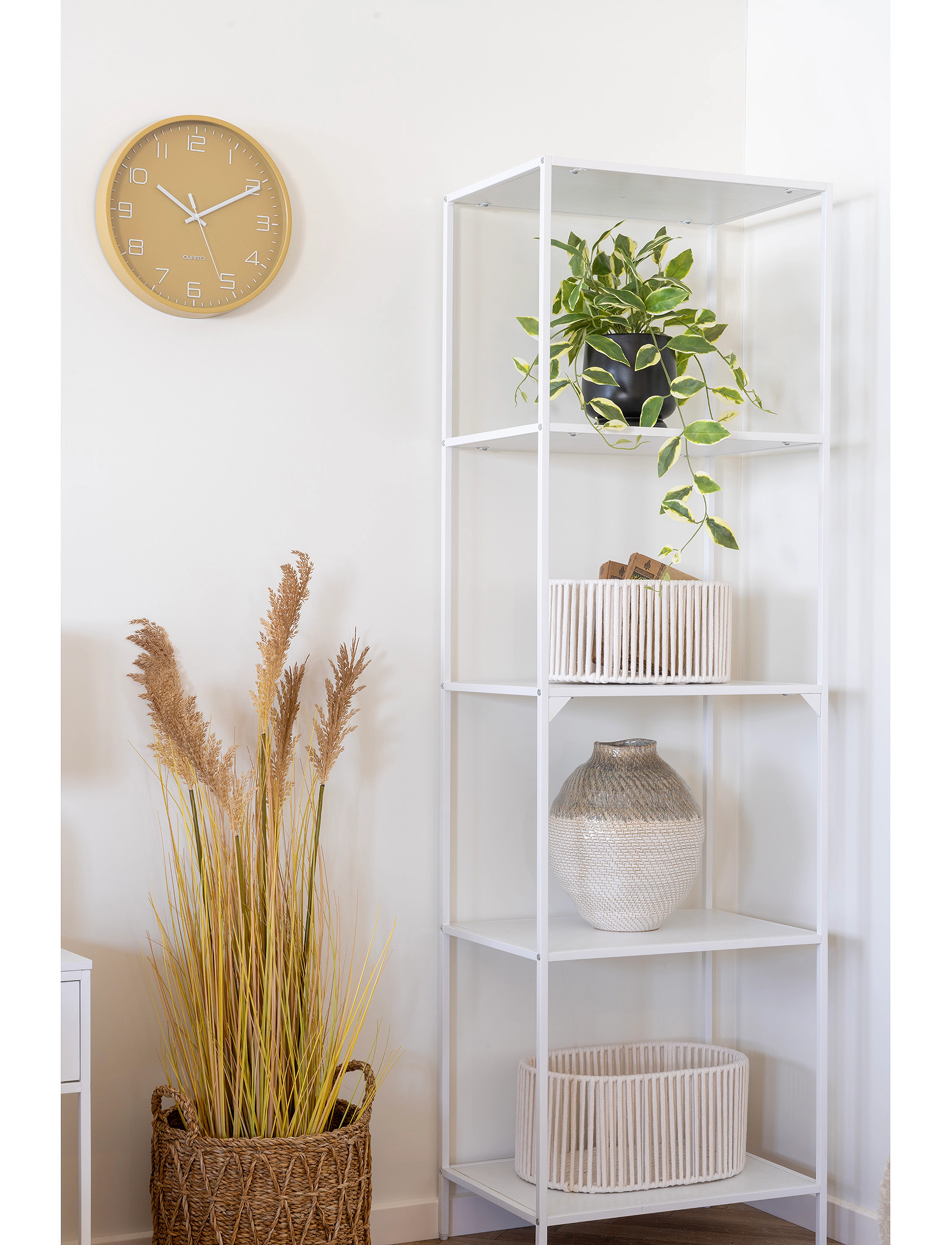House Nordic Kaisa Wall Clock, Ocher, Silent Movement, Ø30 Cm, 30X30X4 cm, Watches, Gelb - Clocks, Homeware