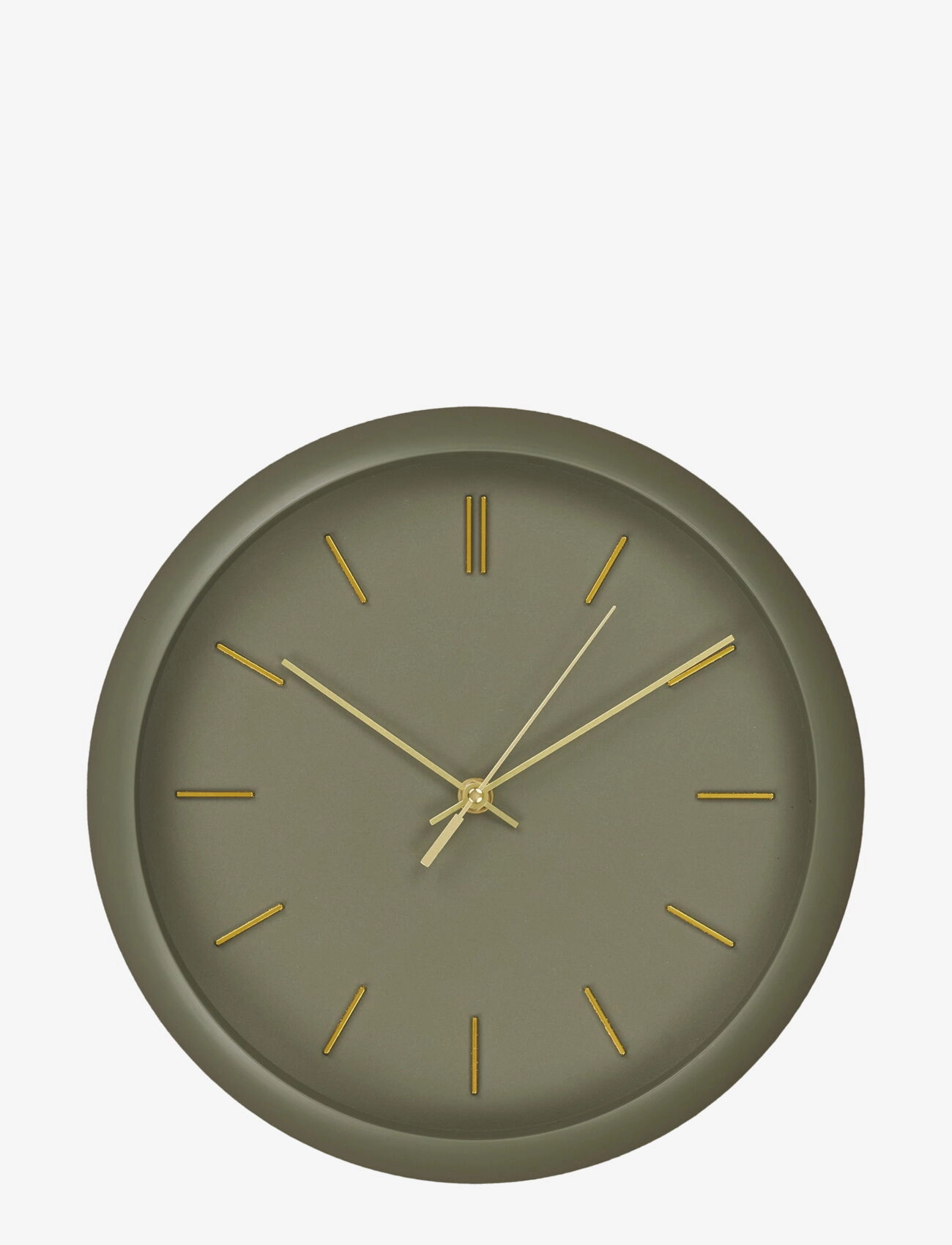 House Nordic Jone Wall Clock, Green, Silent Movement Ø30 Cm, Vægur, Grøn, Str: 30X30X4CM