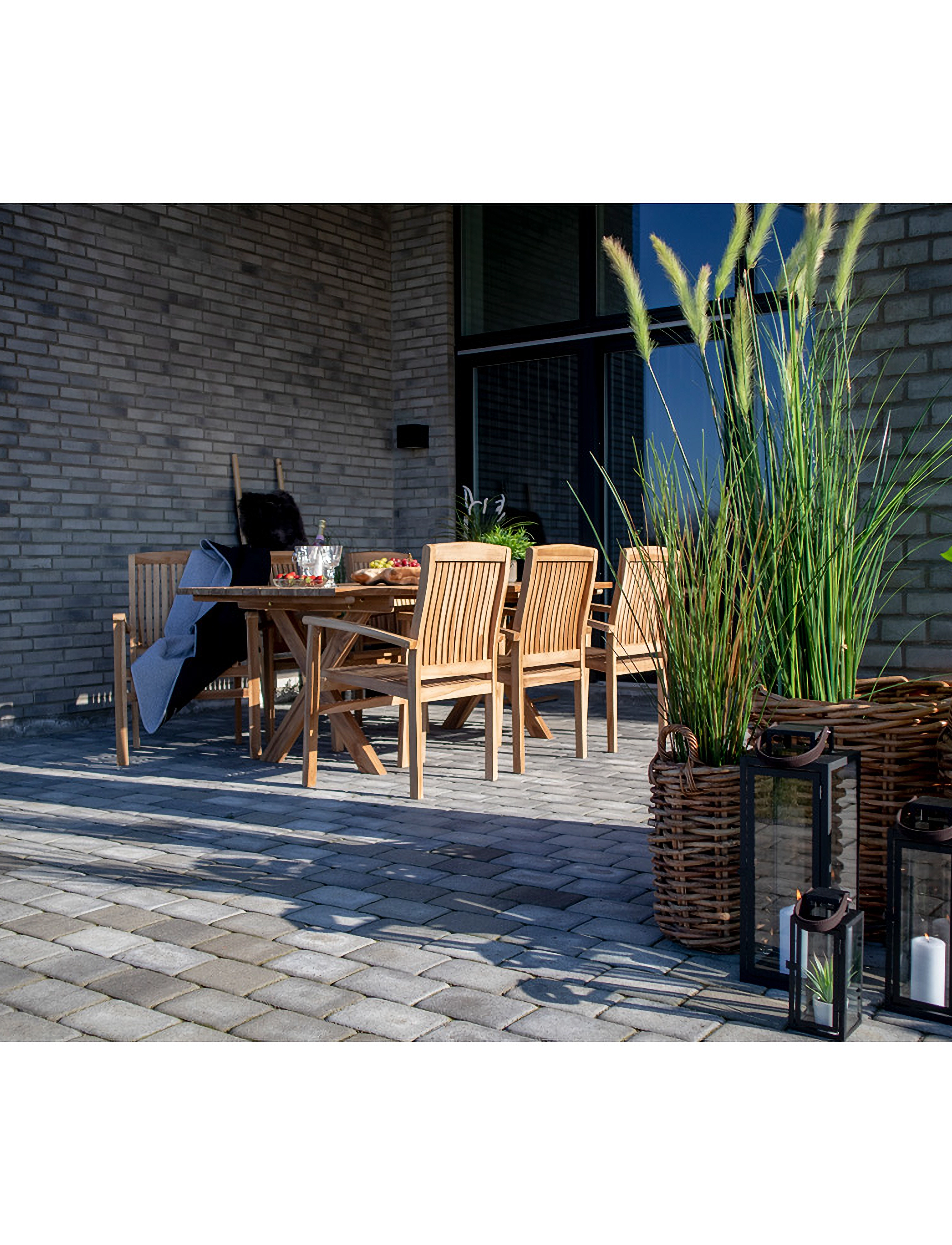 House Nordic Sanna - Baskets, Kubu Rattan, Natural Set Of 4, 71X72X72 cm, Brown, Opbevaring > Opbevaringskurve, Unisex