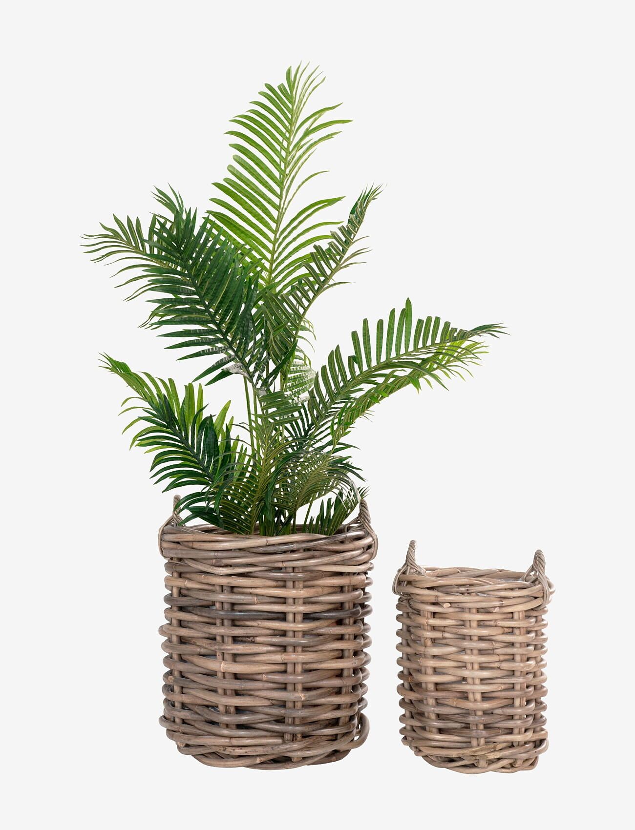 House Nordic - Alina - Baskets, kubu rattan, natural, set of 2 - aukahlutir fyrir garðinn - natural - 1