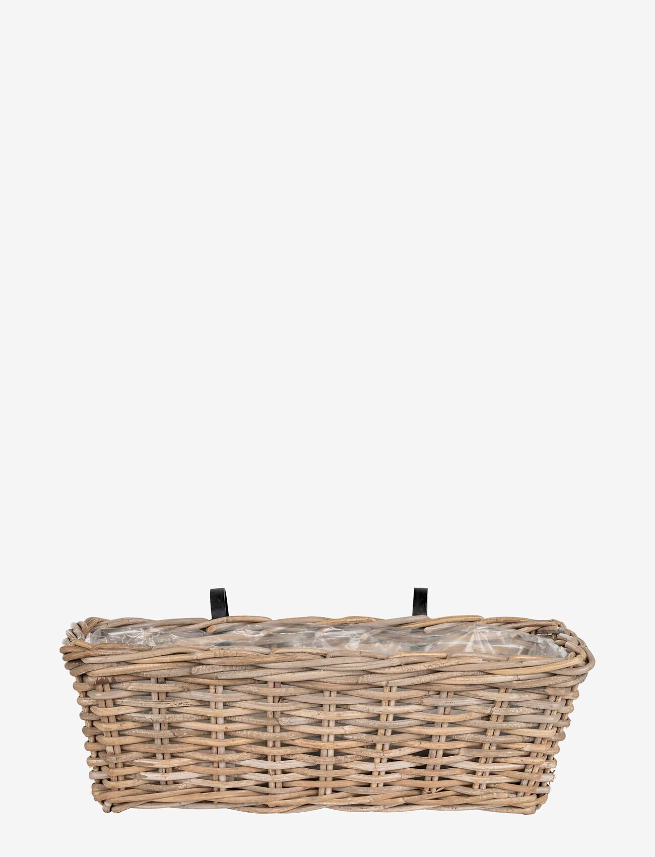 House Nordic - Ella - Planters with suspension, kubu, natural 60x20x23 cm - kubu - 0