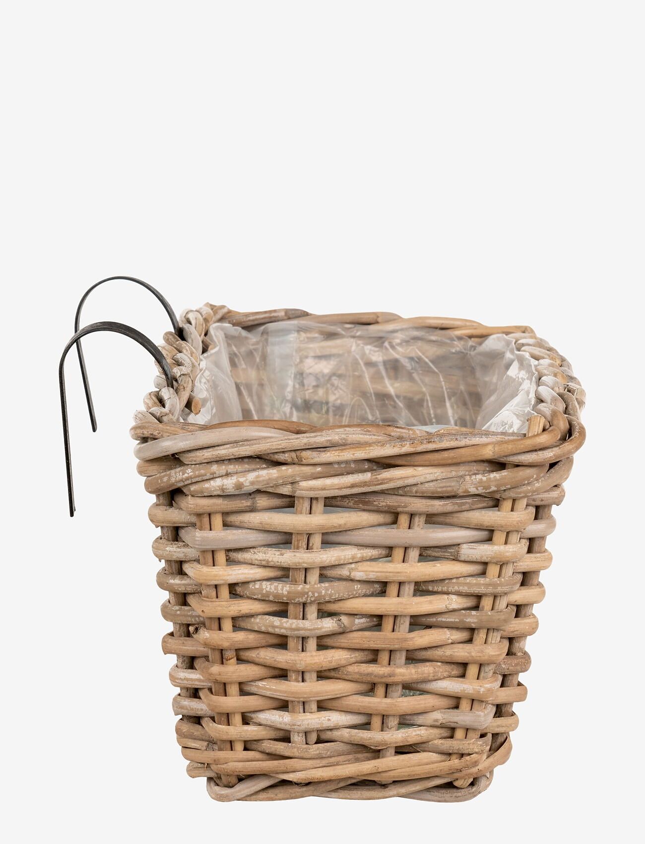 House Nordic - Ella - Planters with suspension, kubu, natural 60x20x23 cm - kubu - 2