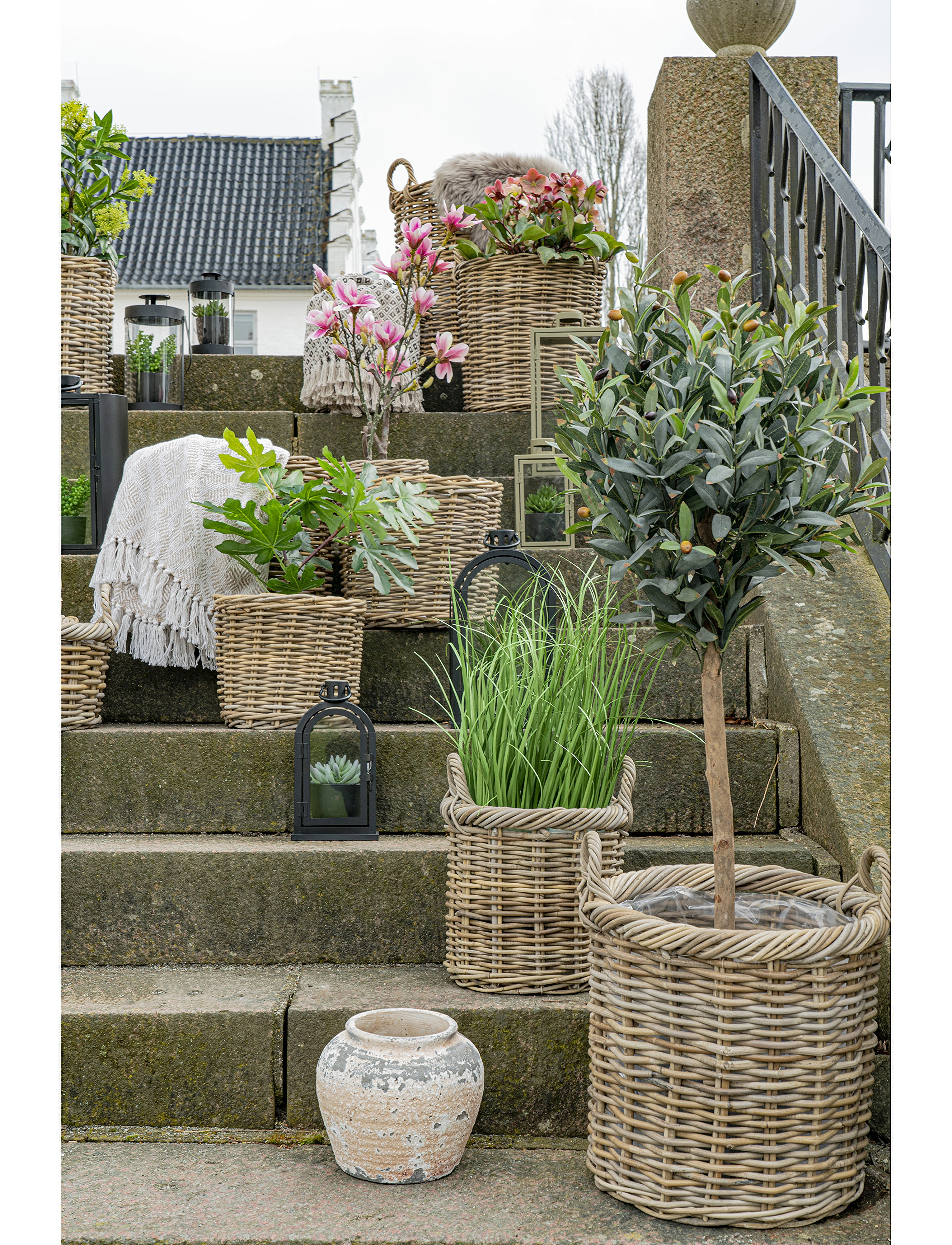 House Nordic Basket, 48X40X40 cm, Decoration - Flower Pots, Homeware