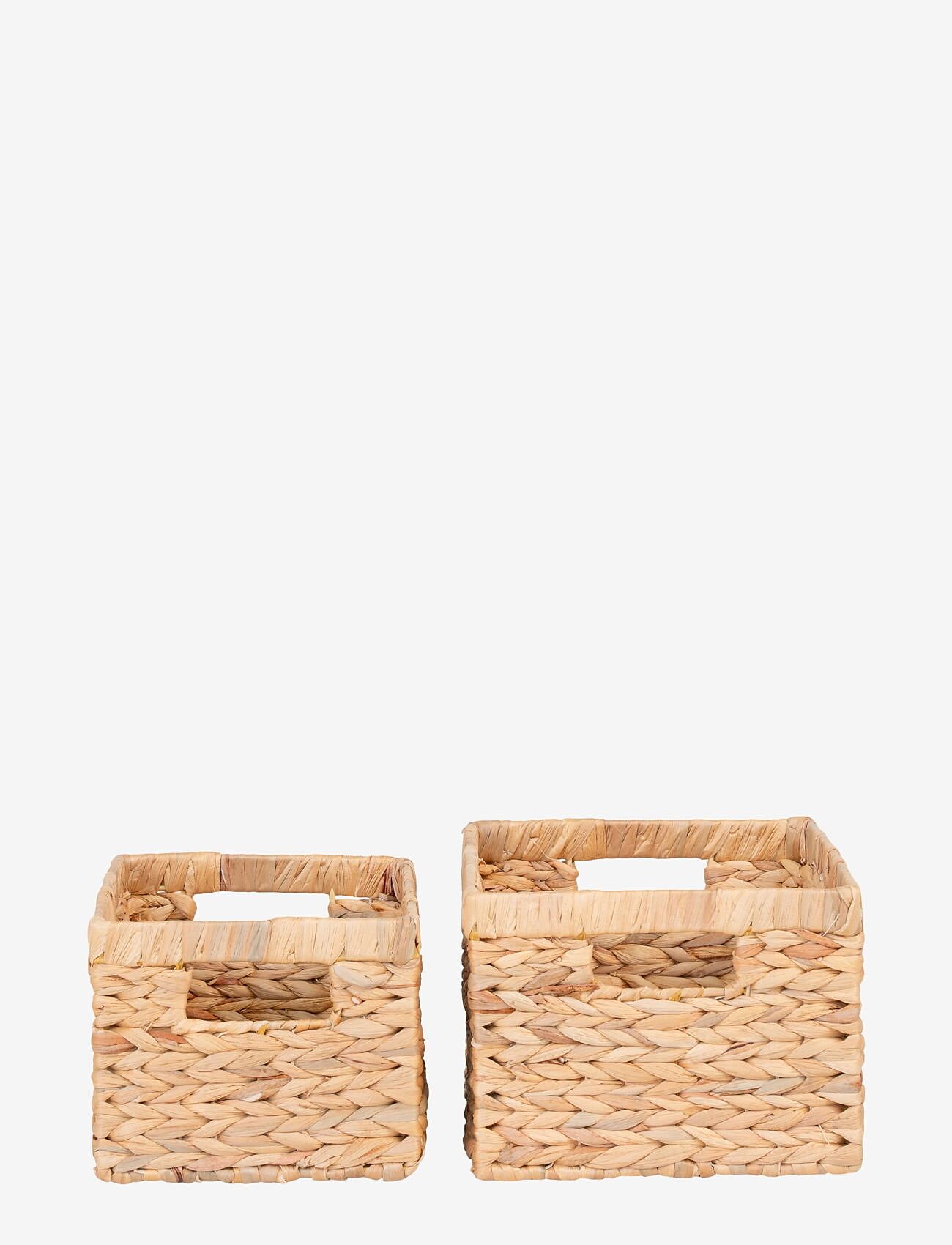 House Nordic - Siva - Baskets, water hyacinth, natural, set of 2 - opbevaringskurve - natural - 2