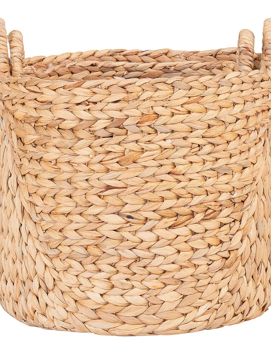 House Nordic - Siva - Baskets, water hyacinth, natural, set of 2 - lillepotid - natural - 4