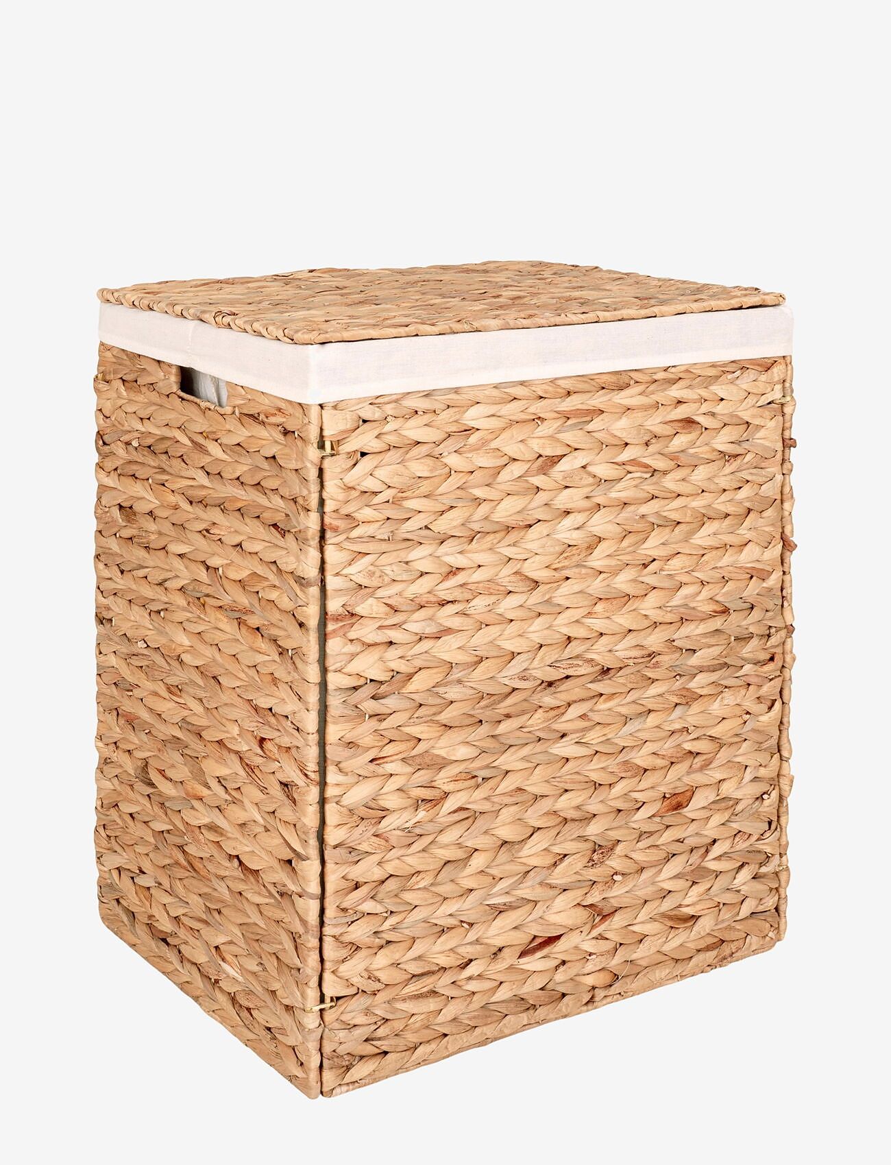 House Nordic - Siva - Laundry basket, water hyacinth, natural, 43x32x55 cm - laundry baskets - natural - 1