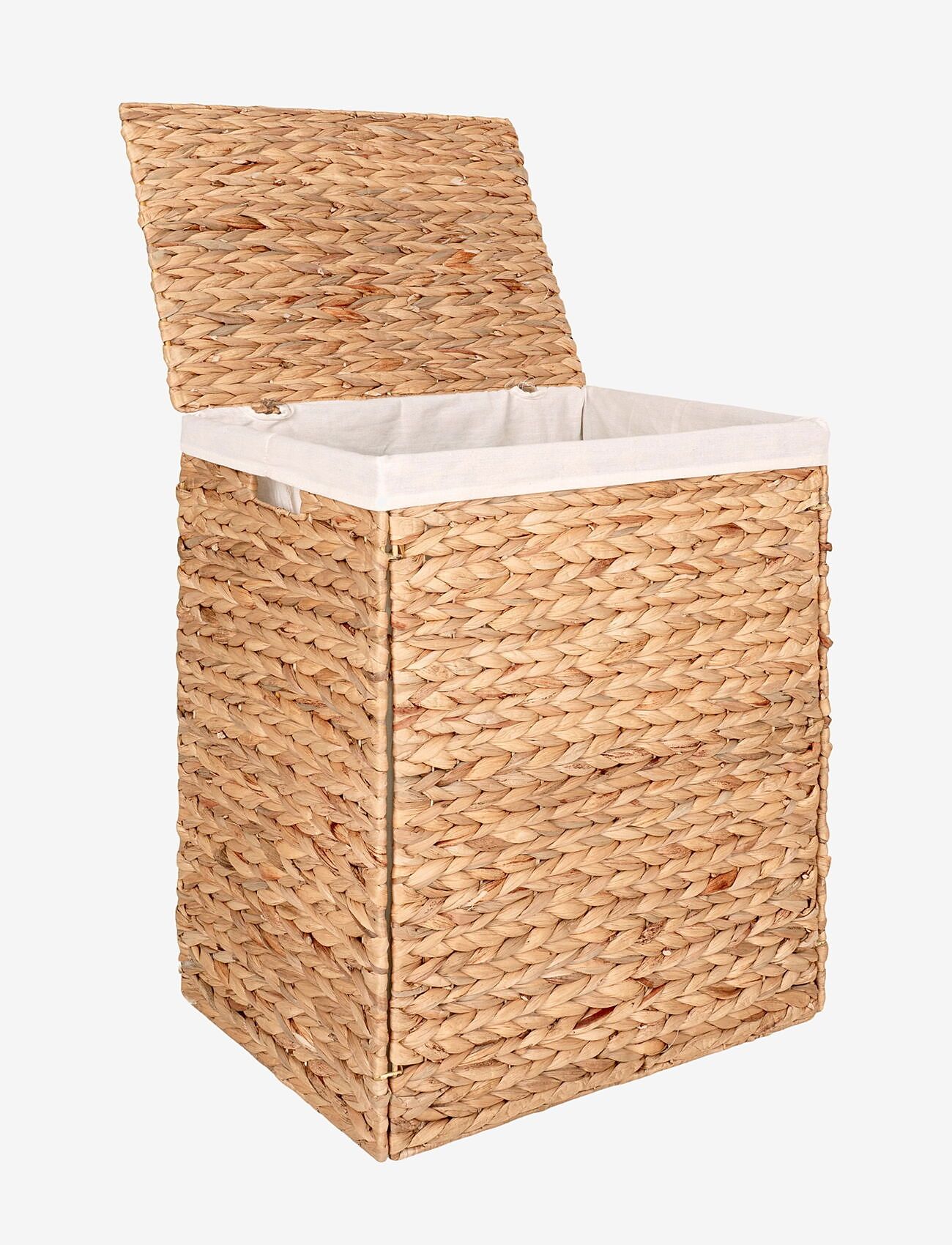 House Nordic - Siva - Laundry basket, water hyacinth, natural, 43x32x55 cm - laundry baskets - natural - 2