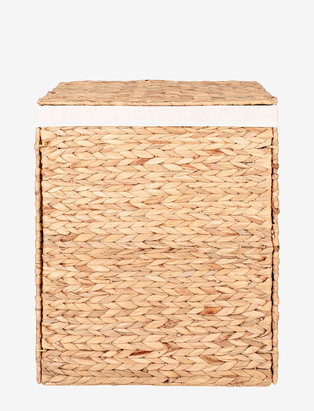 House Nordic - Siva - Laundry basket, water hyacinth, natural, 43x32x55 cm - laundry baskets - natural - 3