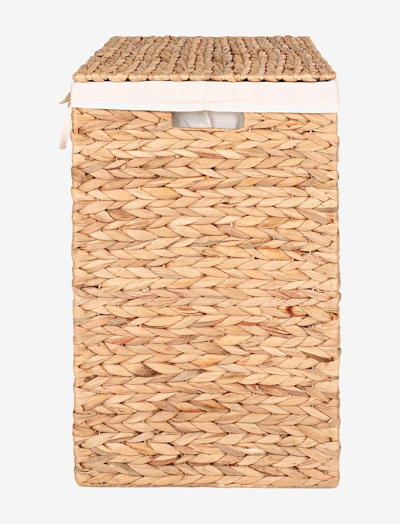 House Nordic - Siva - Laundry basket, water hyacinth, natural, 43x32x55 cm - laundry baskets - natural - 4