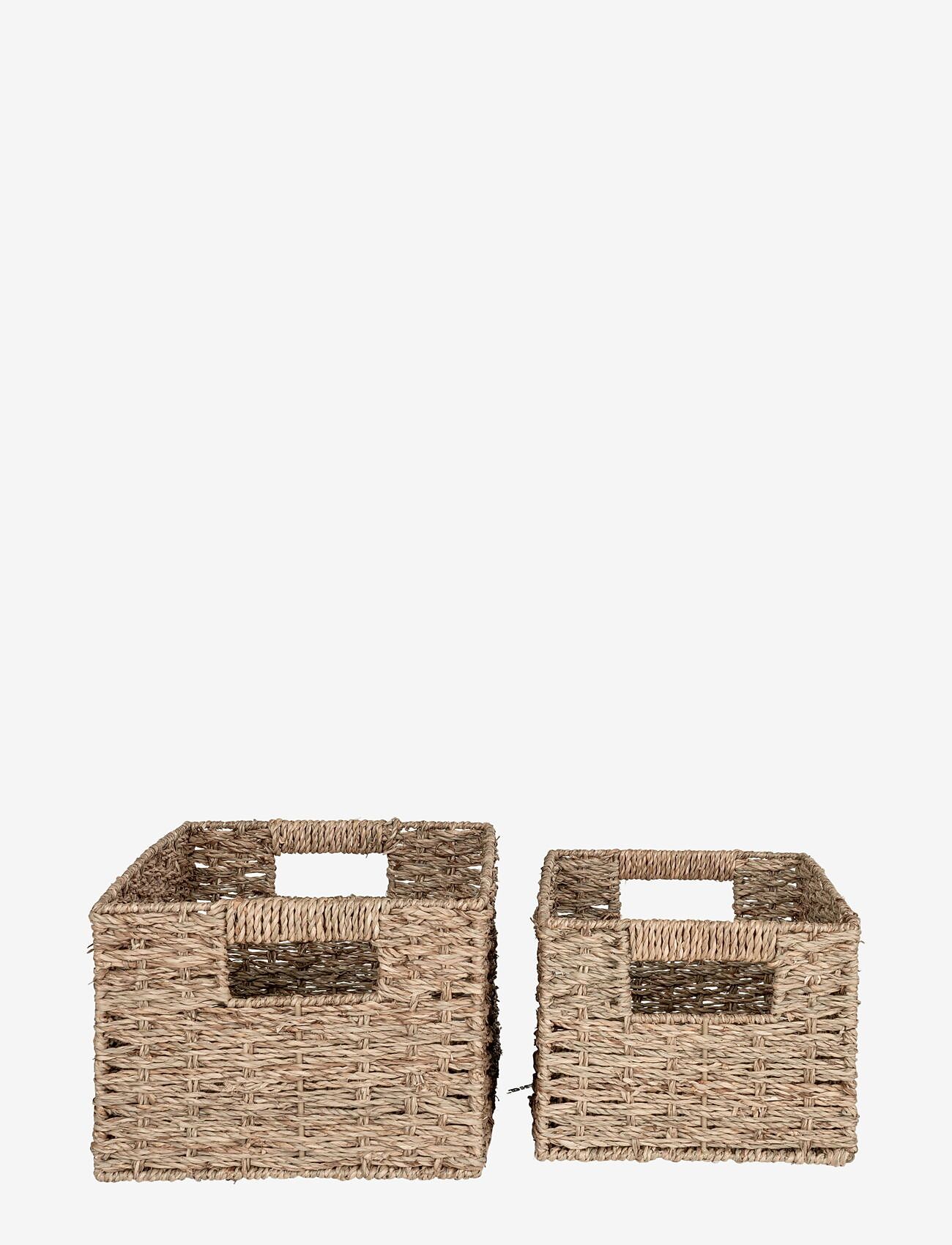 House Nordic - Ruth - Baskets, seagrass, natural, set of 2 - hoiukorvid - natural - 2