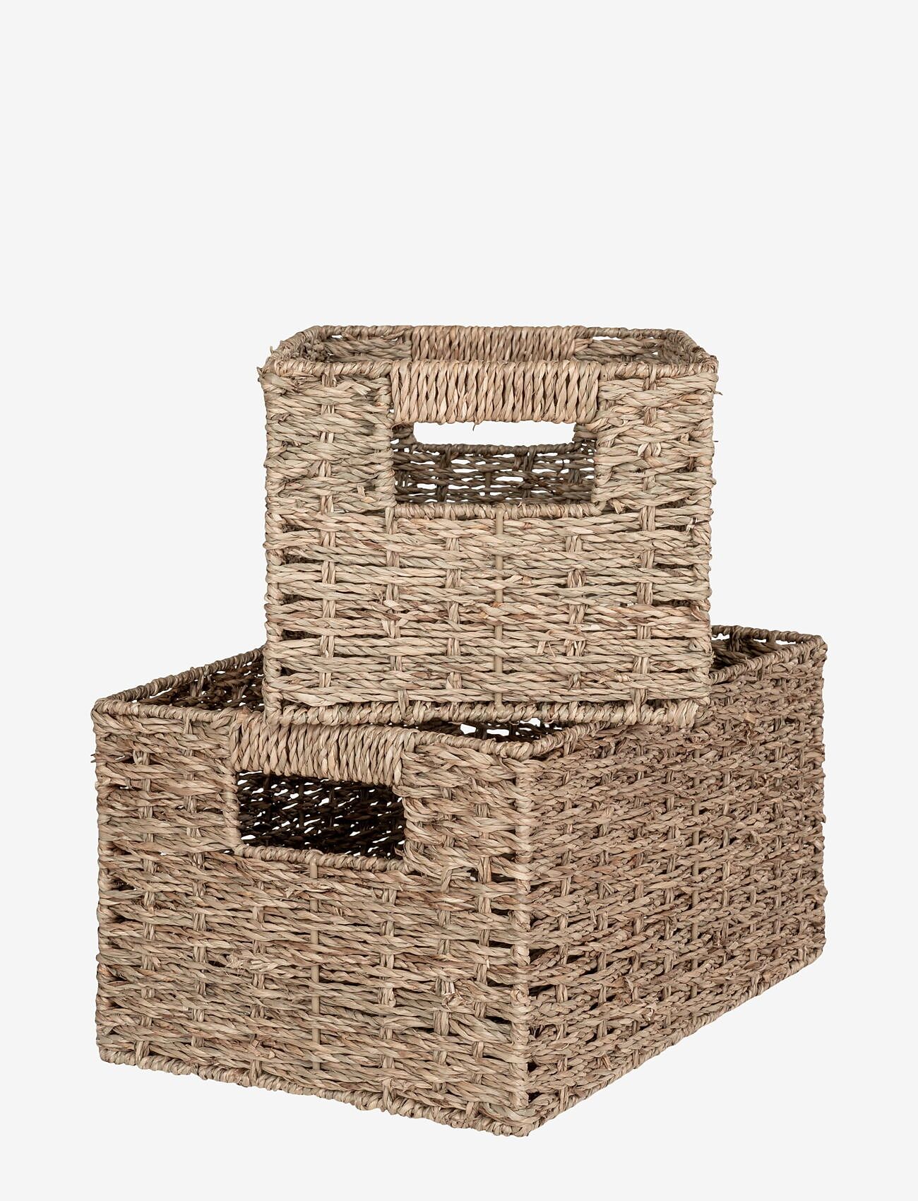 House Nordic - Ruth - Baskets, seagrass, natural, set of 2 - hoiukorvid - natural - 3