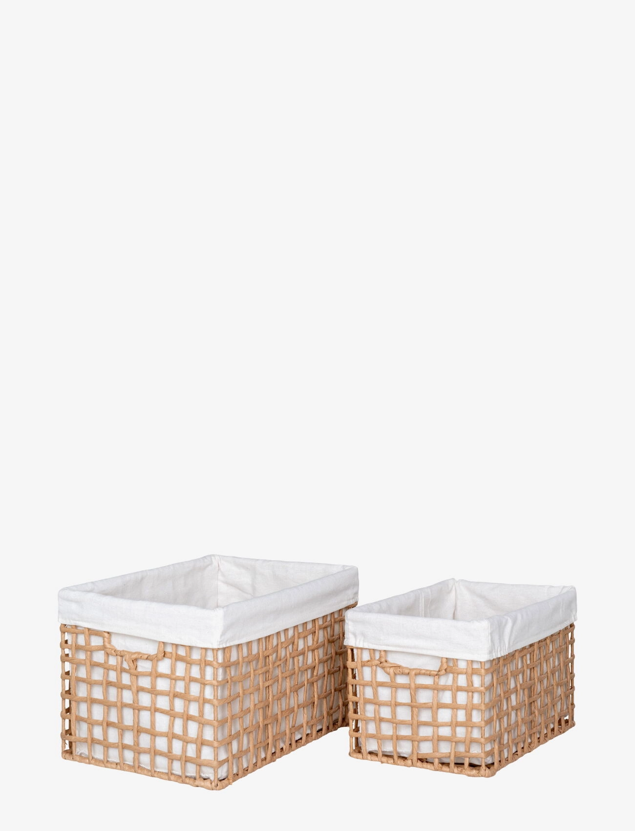 House Nordic Nina Baskets, Paper, Natural, Set Of 2, Opbevaringskurv, Beige, Str: 22X25X35CM