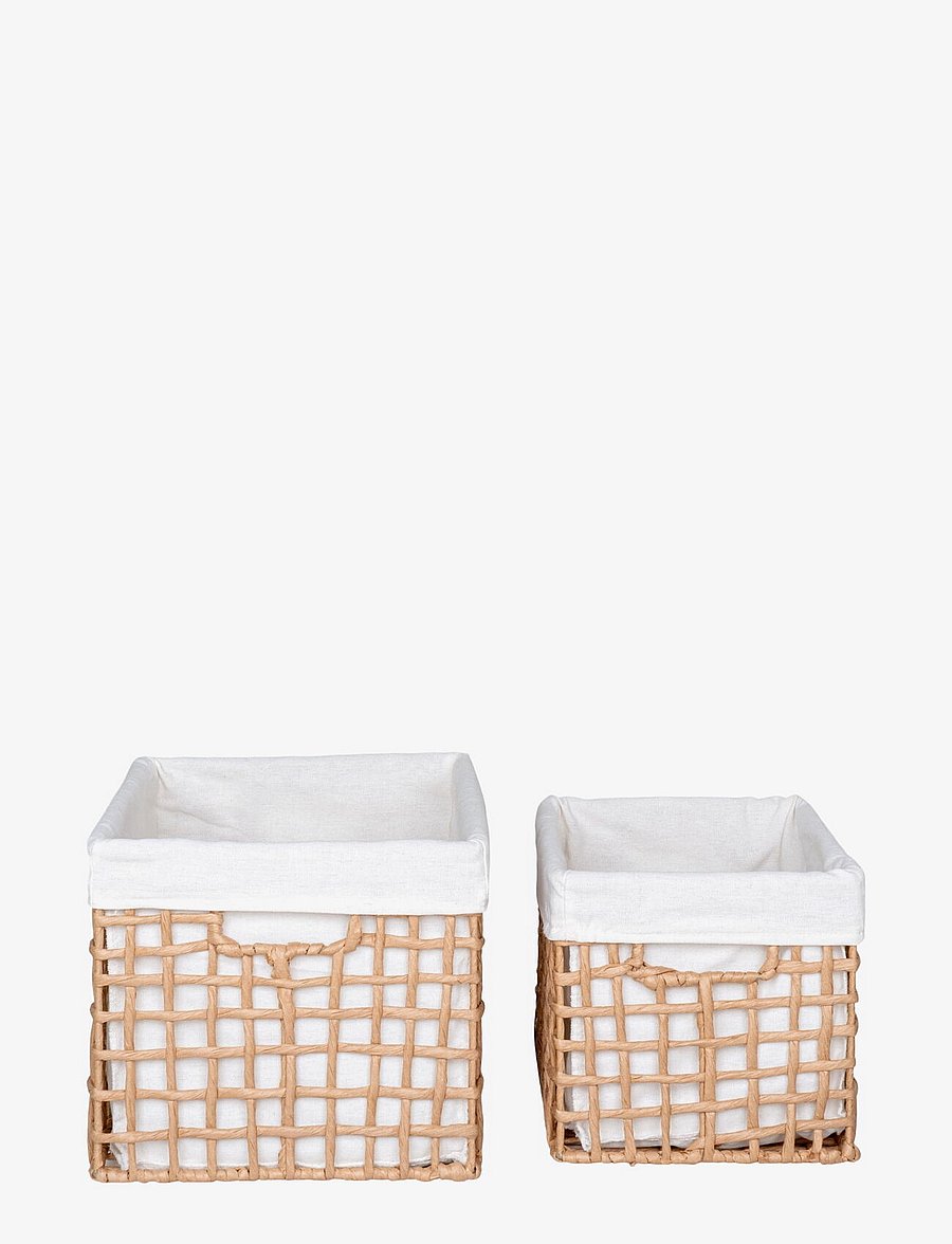 House Nordic - Nina - Baskets, paper, natural, set of 2 - aufbewahrungskörbe - natural - 2