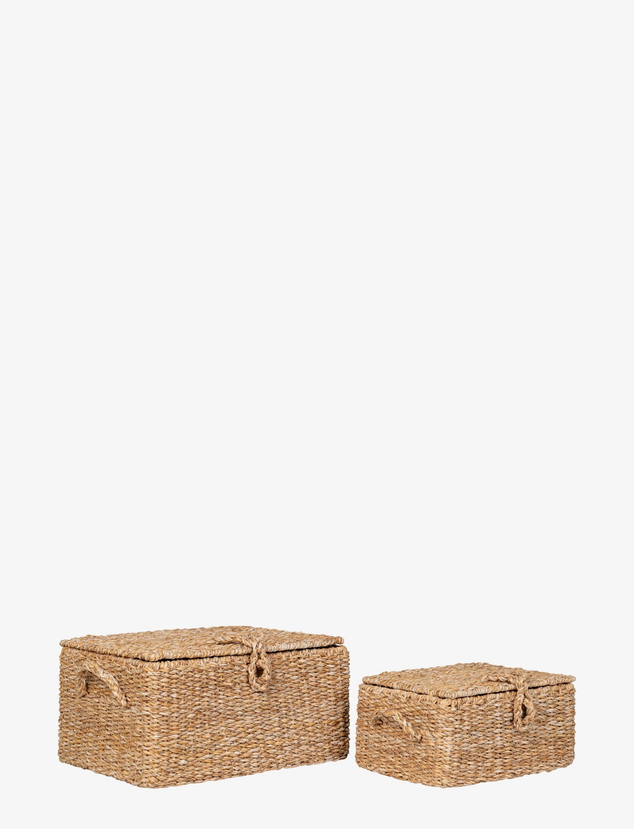 House Nordic - Tine - Baskets, seagrass/metal, natural, set of 2 - oppbevaringskurver - natural - 2