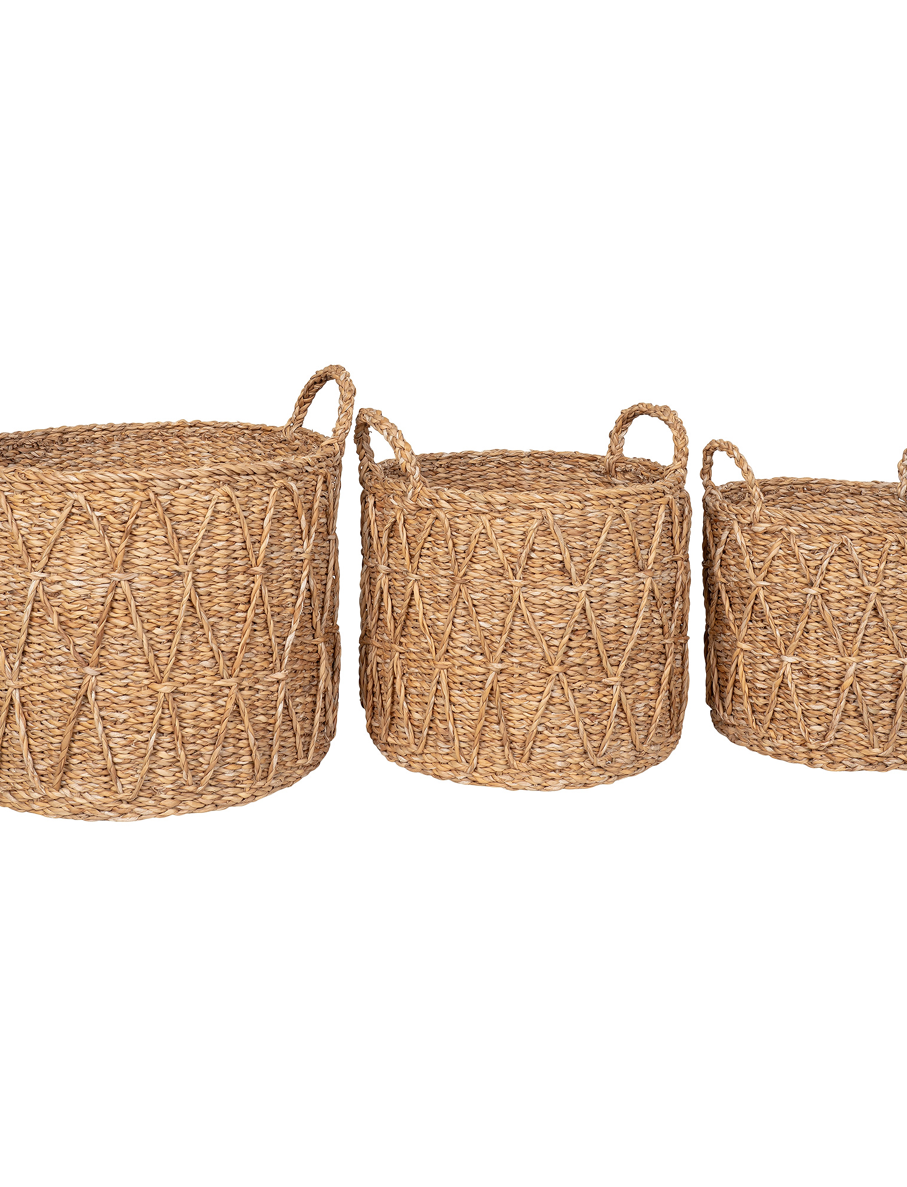 House Nordic - Sivi - Baskets, seagrass, natural, set of 3 - pots de fleurs - natural - 5