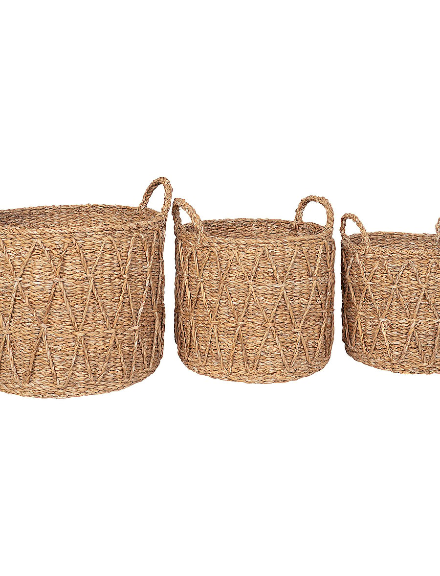 House Nordic - Sivi - Baskets, seagrass, natural, set of 3 - blumentöpfe - natural - 5
