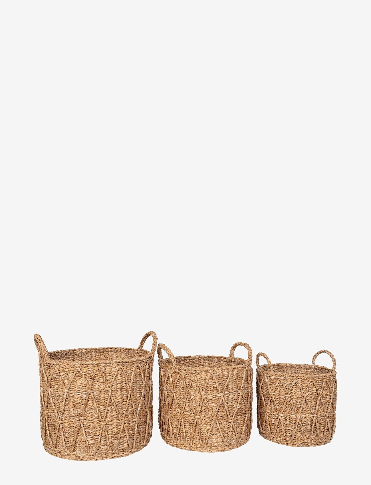 House Nordic - Sivi - Baskets, seagrass, natural, set of 3 - natural - 2